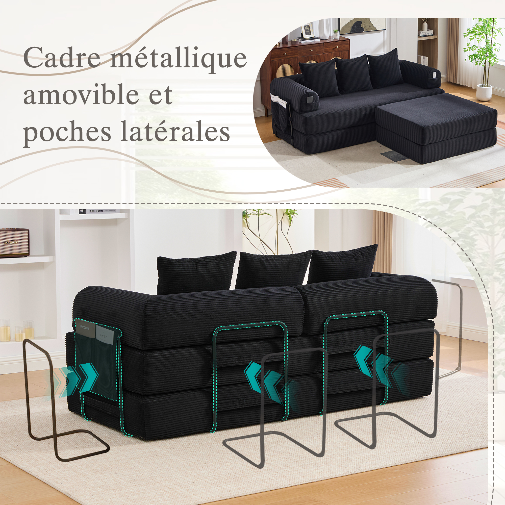 Présentation du canapé compressé