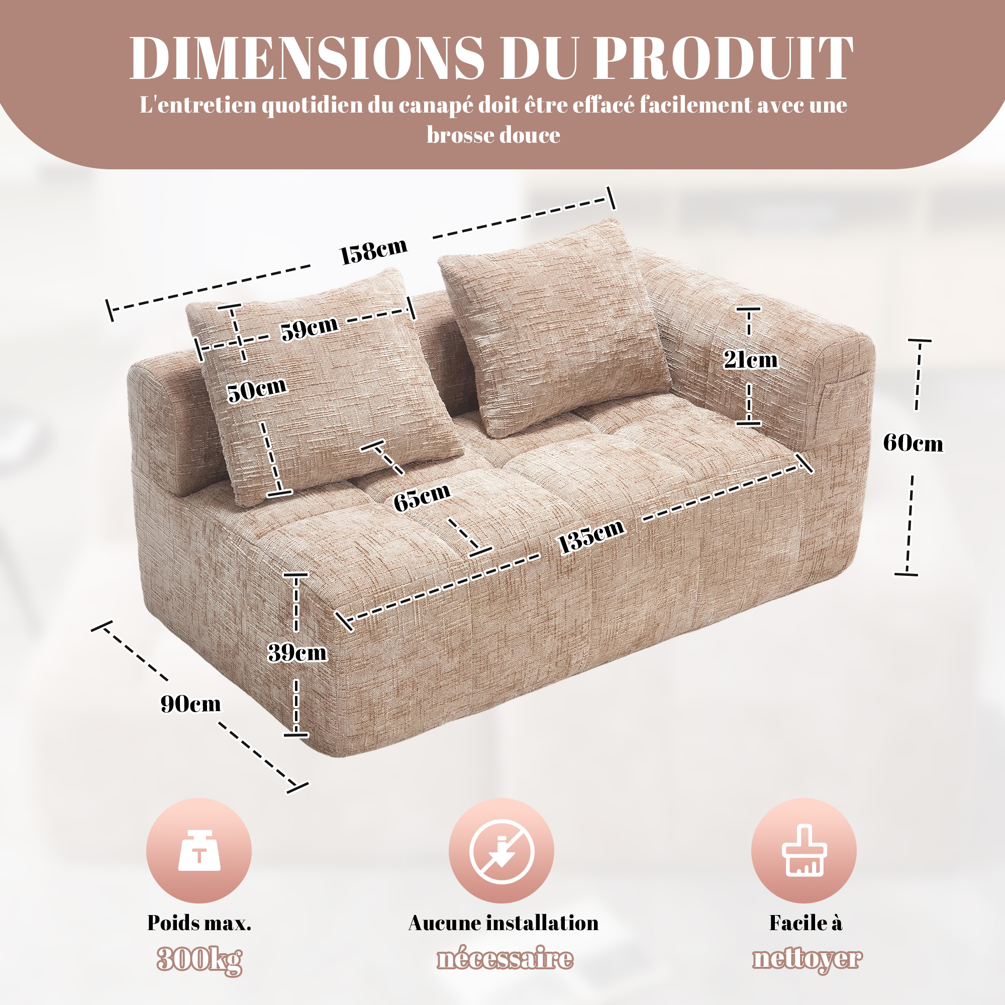 Présentation du canapé