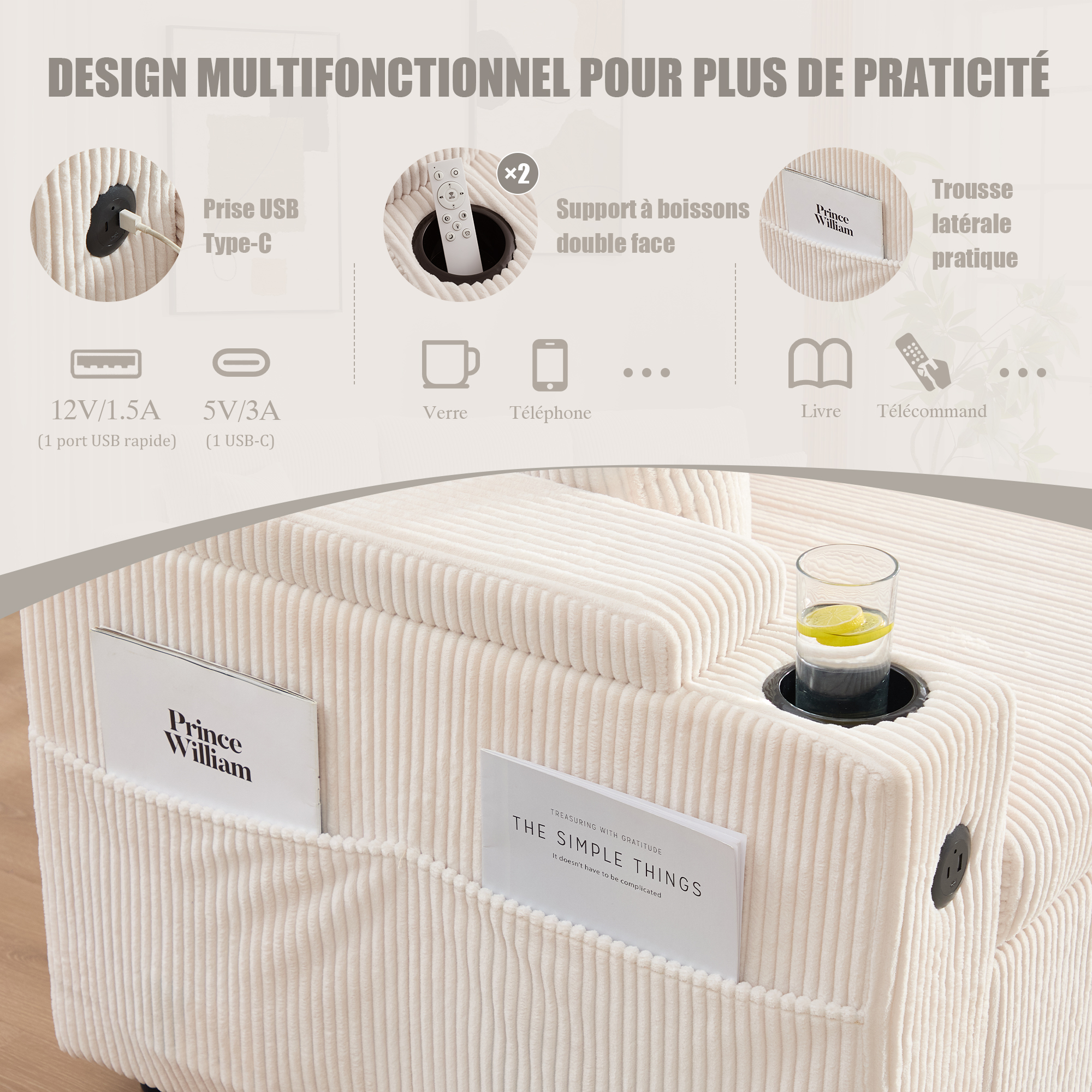 Détail du canapé