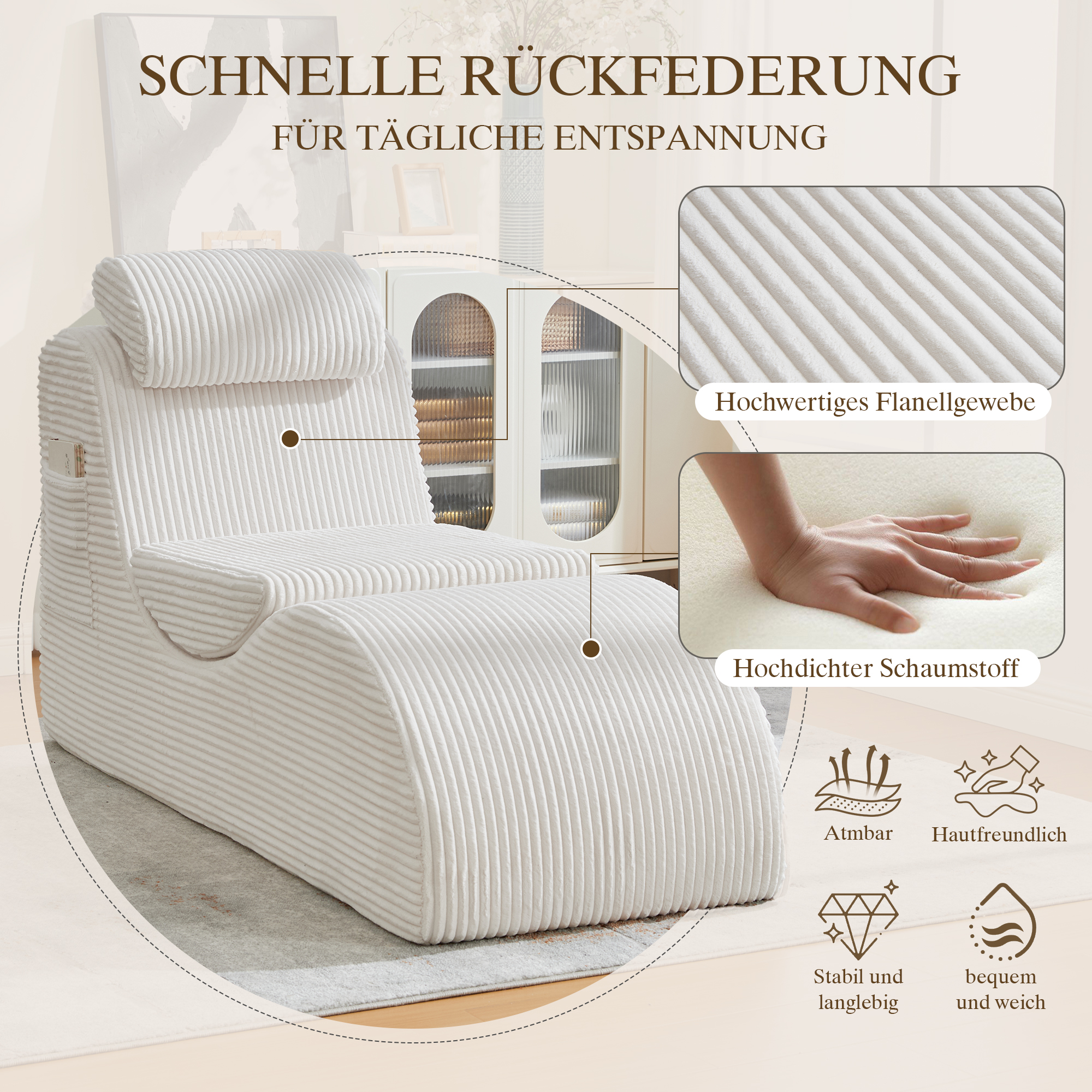Moderner Freizeit-Sessel mit einzigartigem Design,