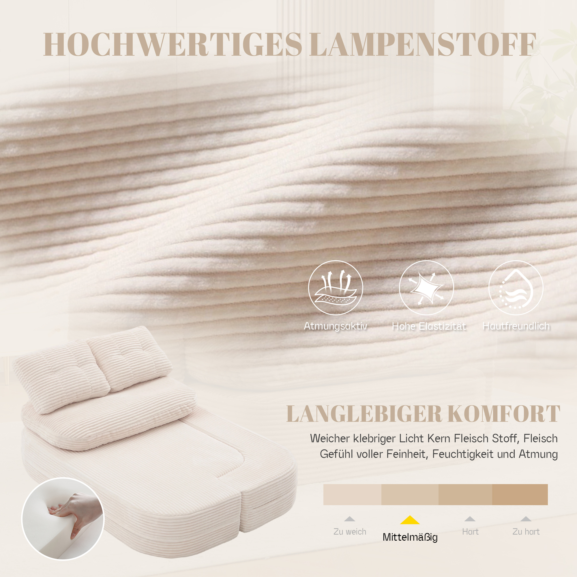 Détail du fauteuil convertible