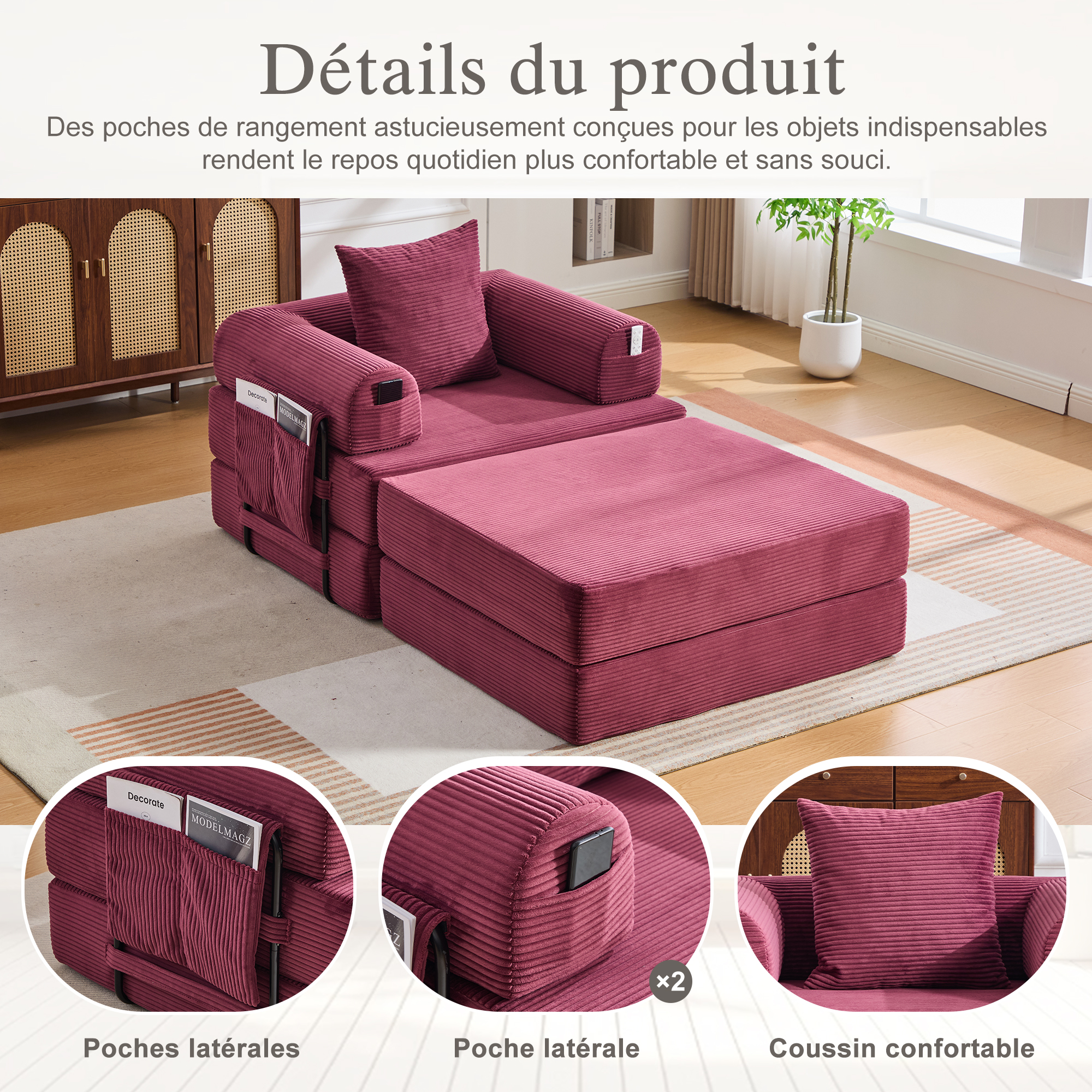 Détail du canapé
