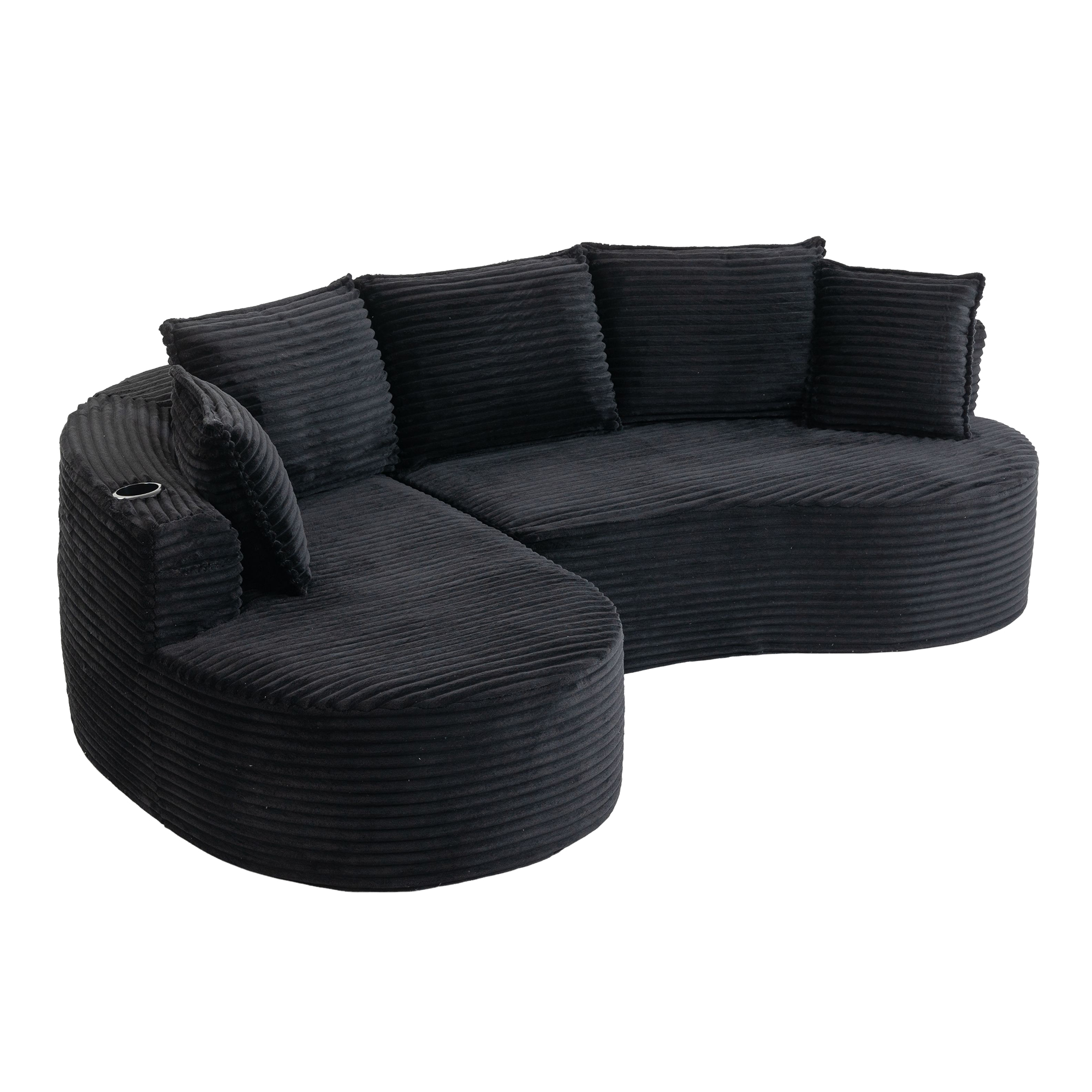 Canapé-fauteuil design arche en velours avec mouss - image 18