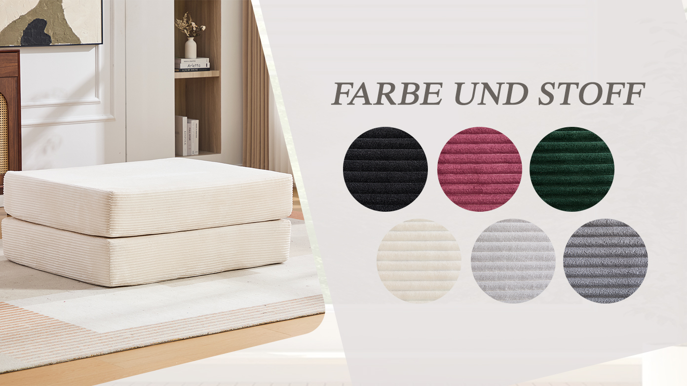 Pouf repose-pieds convertible en canapé-lit simple - image 12