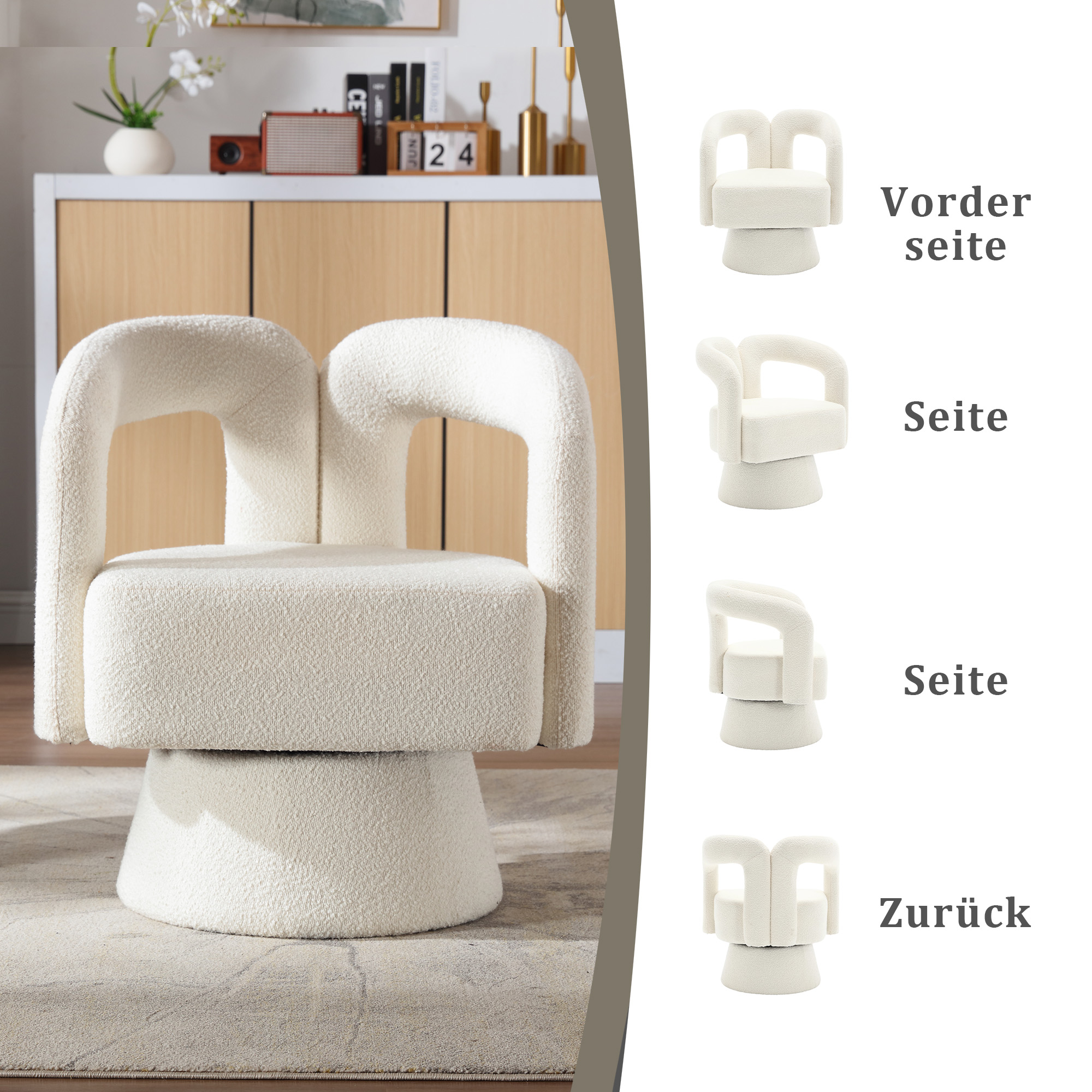 Détail du fauteuil d'appoint