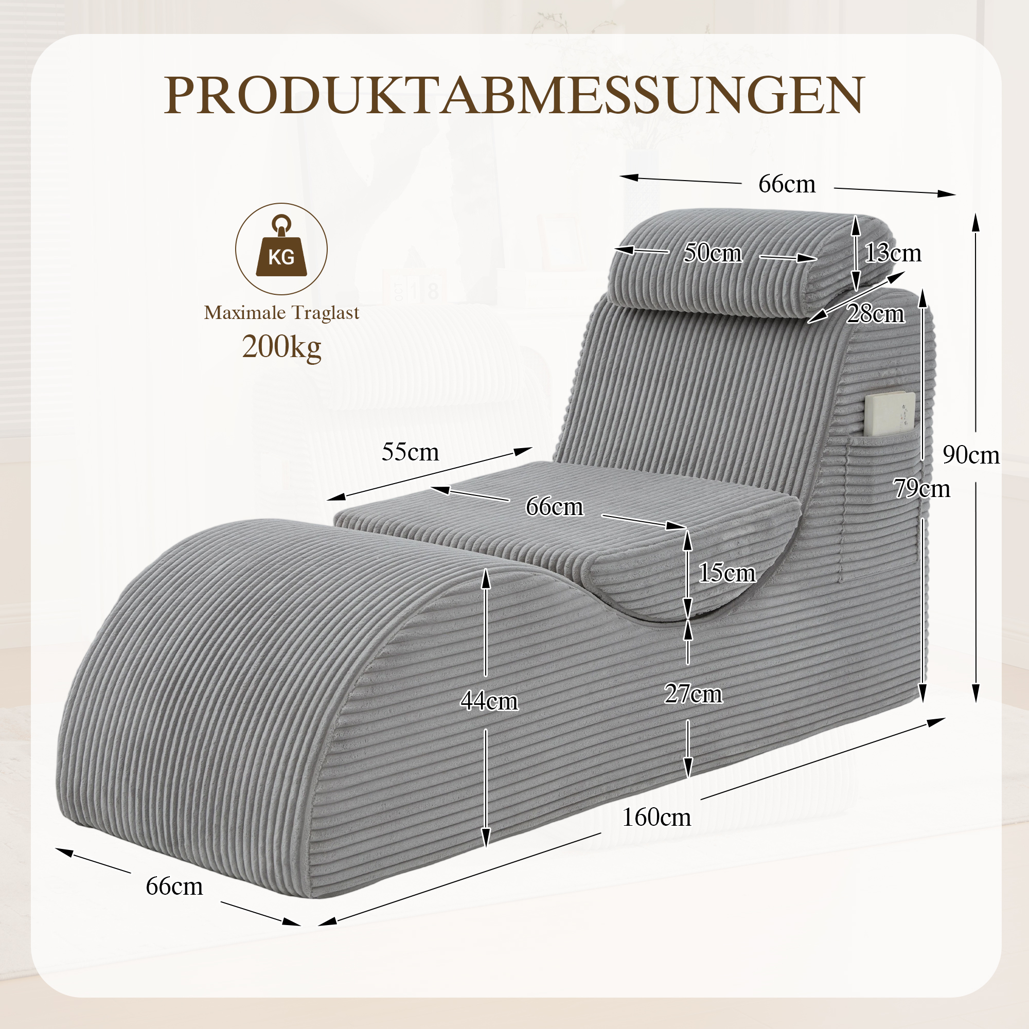 Moderner Freizeit-Sessel mit einzigartigem Design,