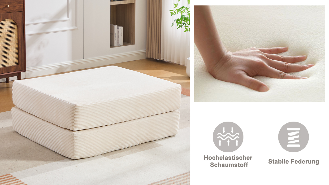 Pouf repose-pieds convertible en canapé-lit simple - image 11