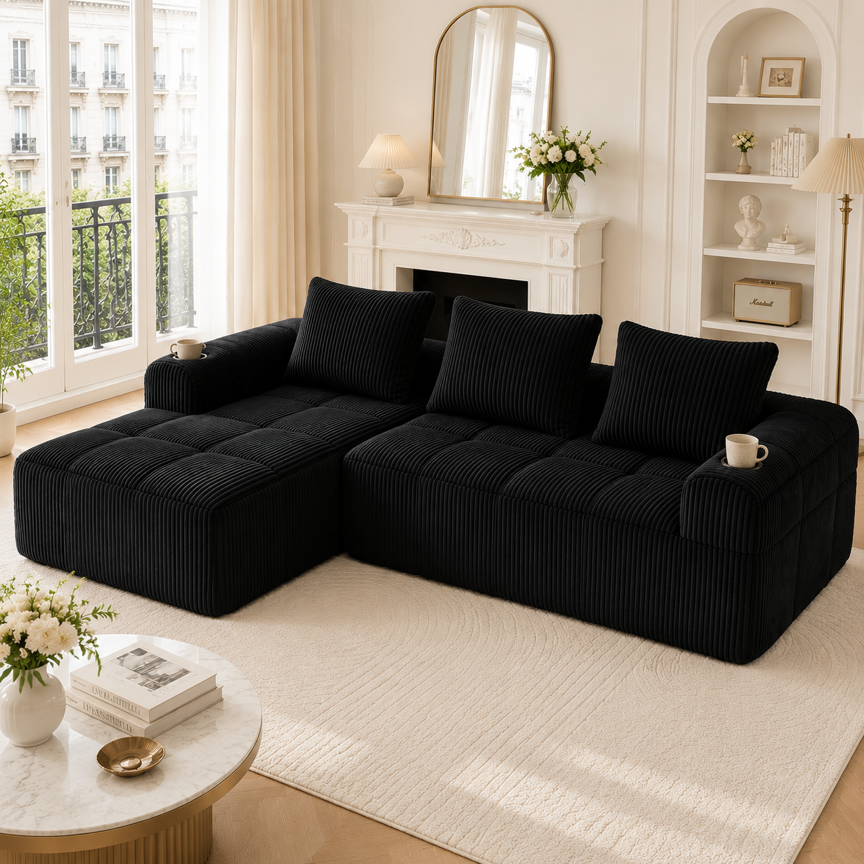 Kompakt-Sofa aus Cord – Weich, modular & alltagsta