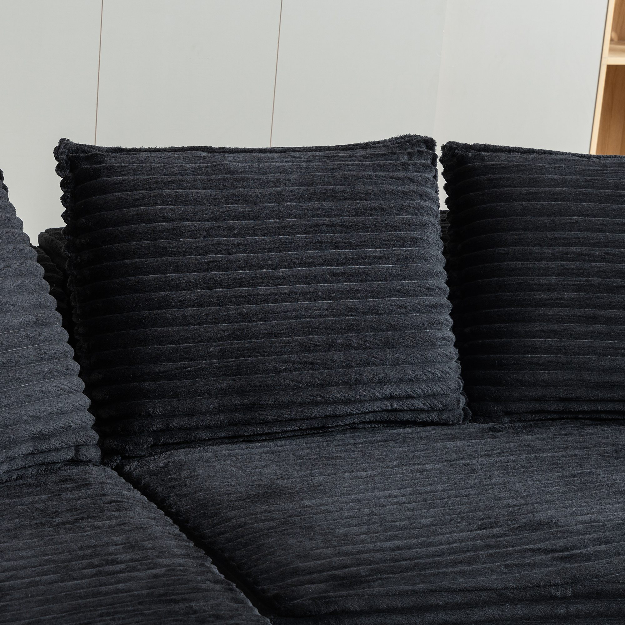 Canapé-fauteuil design arche en velours avec mouss - image 12