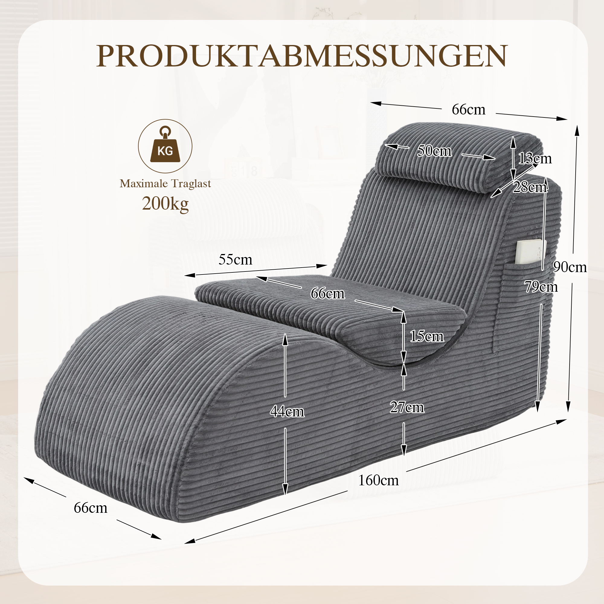 Moderner Freizeit-Sessel mit einzigartigem Design,