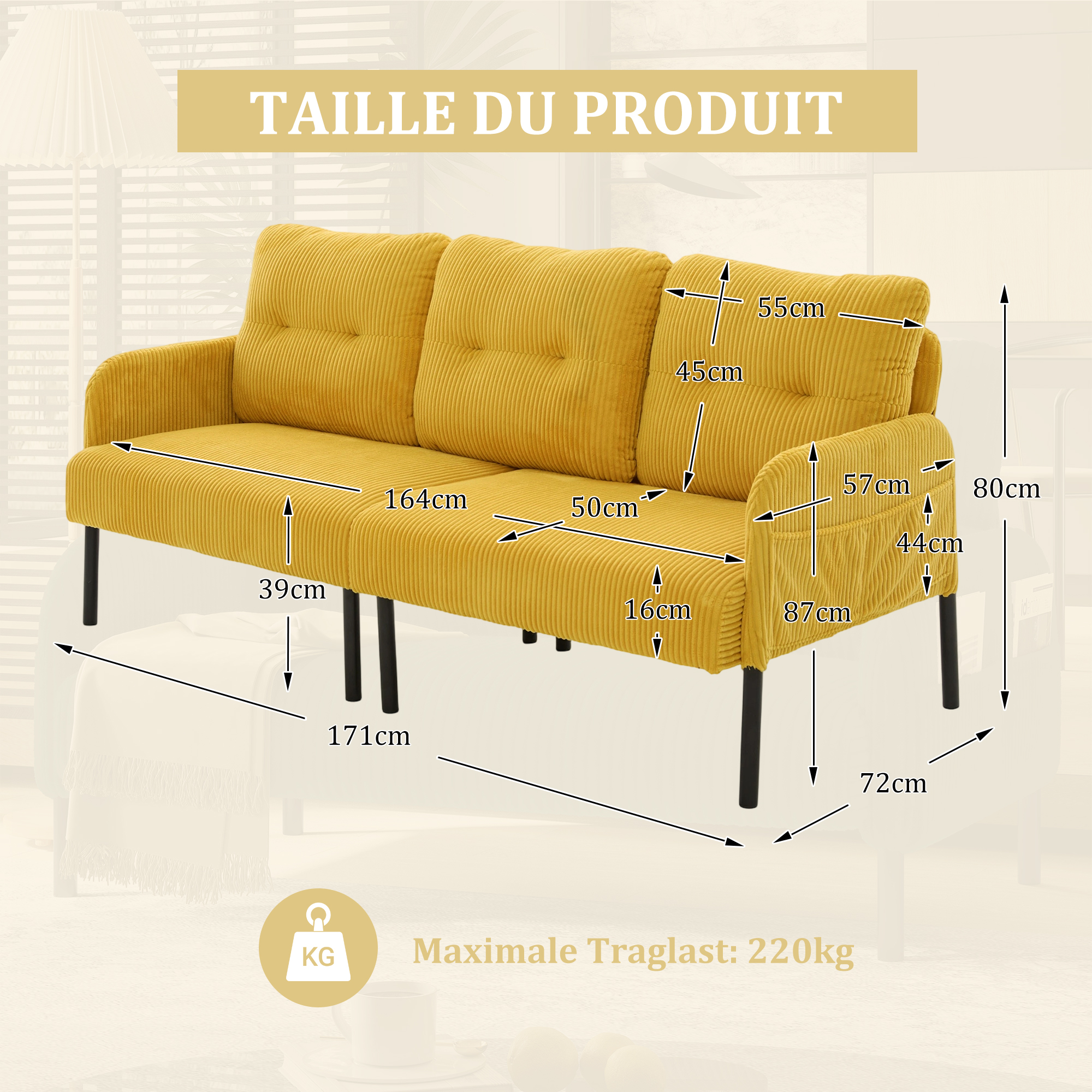 Détail du canapé
