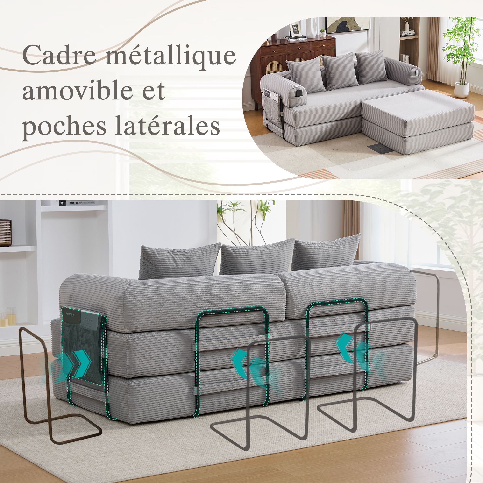 Présentation du canapé compressé