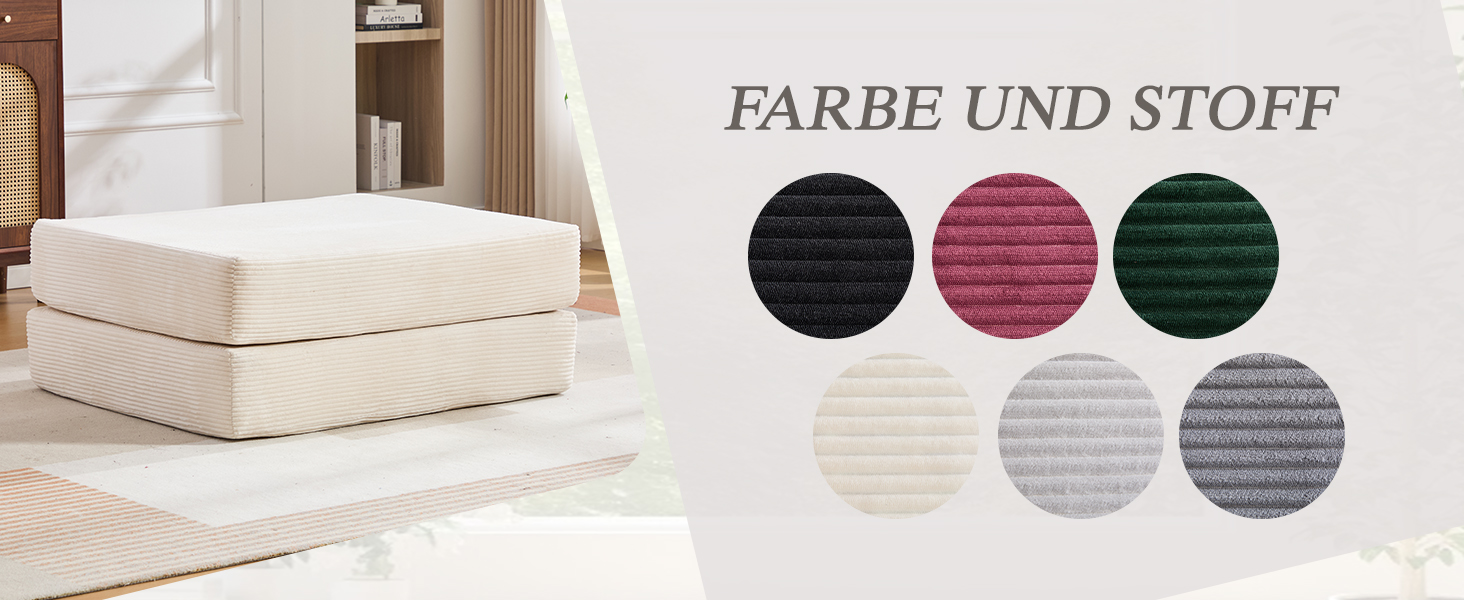 Pouf repose-pieds convertible en canapé-lit simple - image 16
