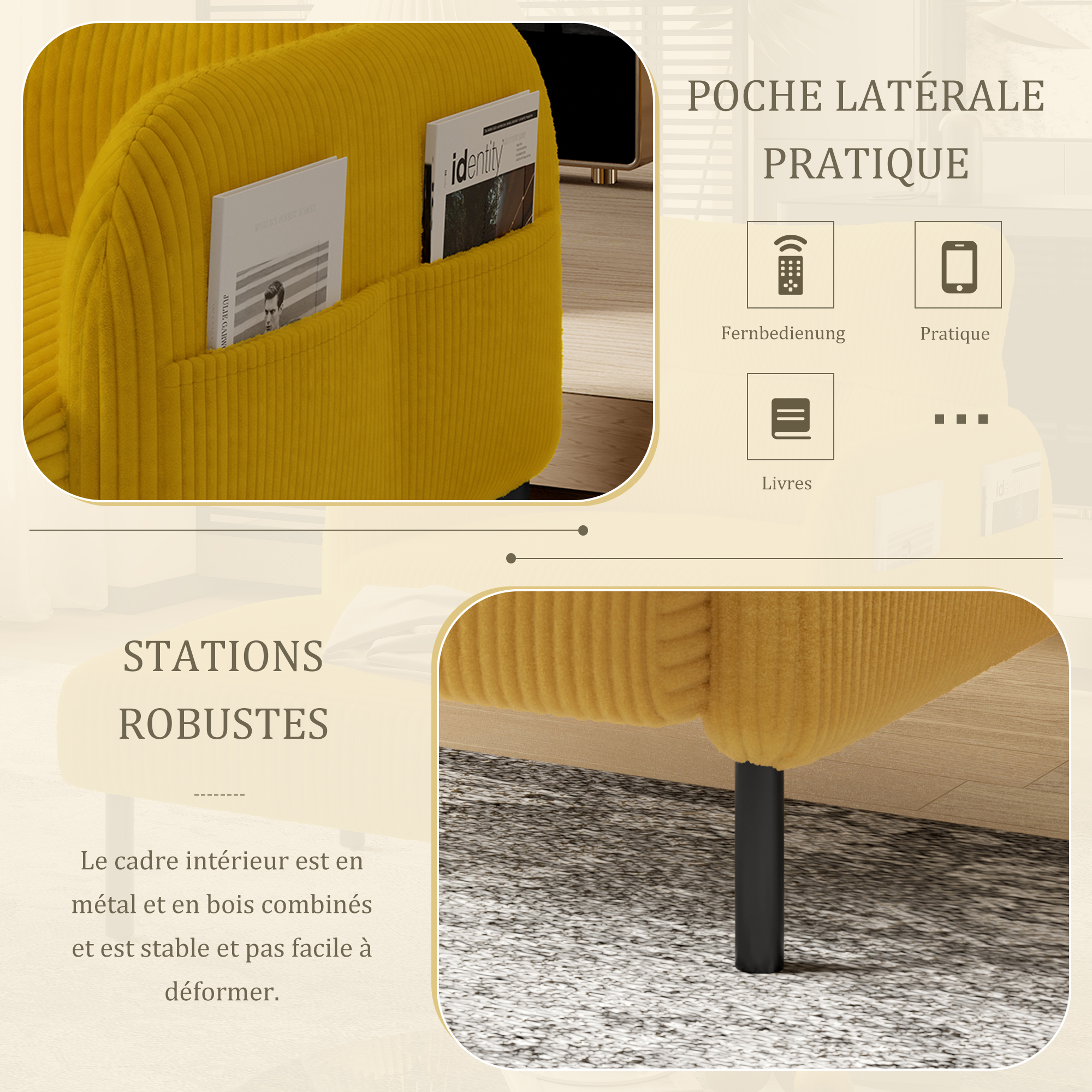 Présentation du fauteuil d'appoint