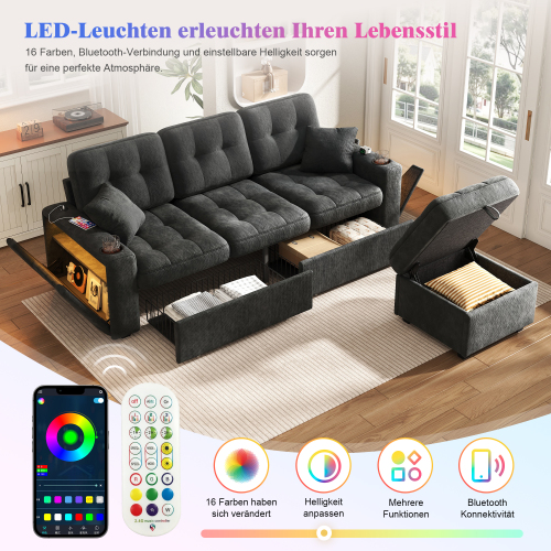 Porte-gobelets et éclairage LED