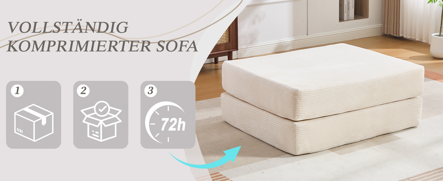 Pouf repose-pieds convertible en canapé-lit simple - image 13