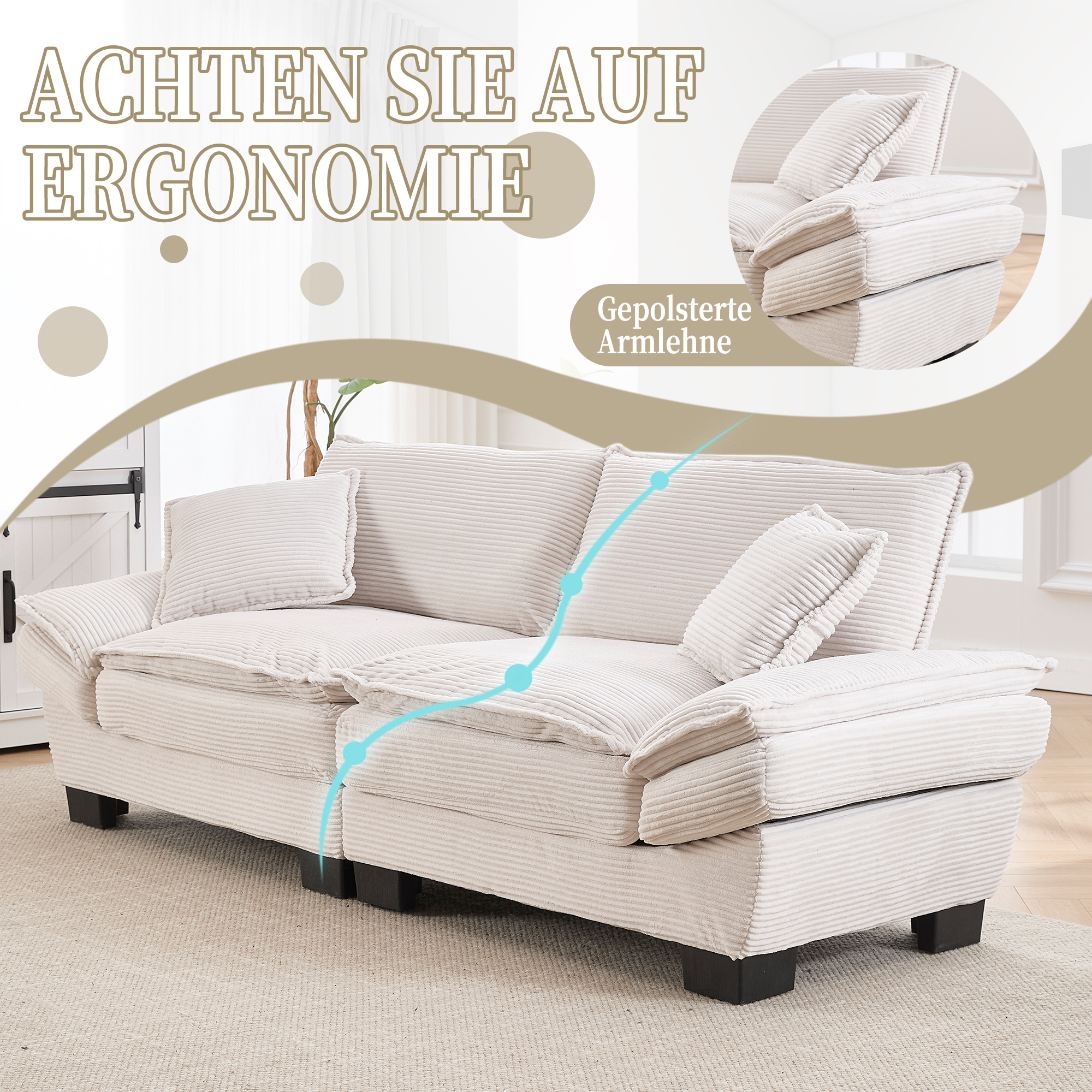 Canapé beige moderne