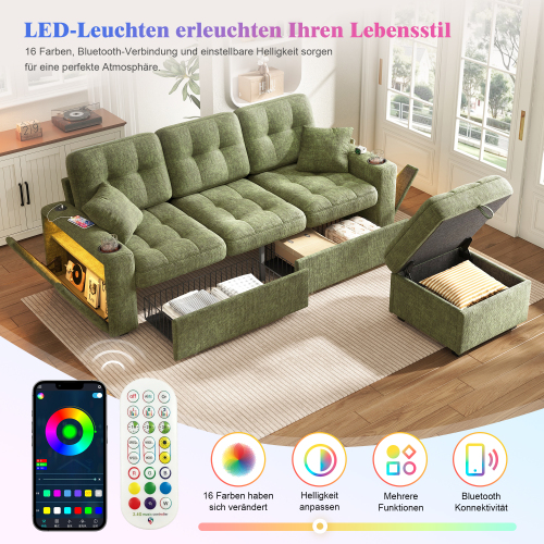Porte-gobelets et éclairage LED