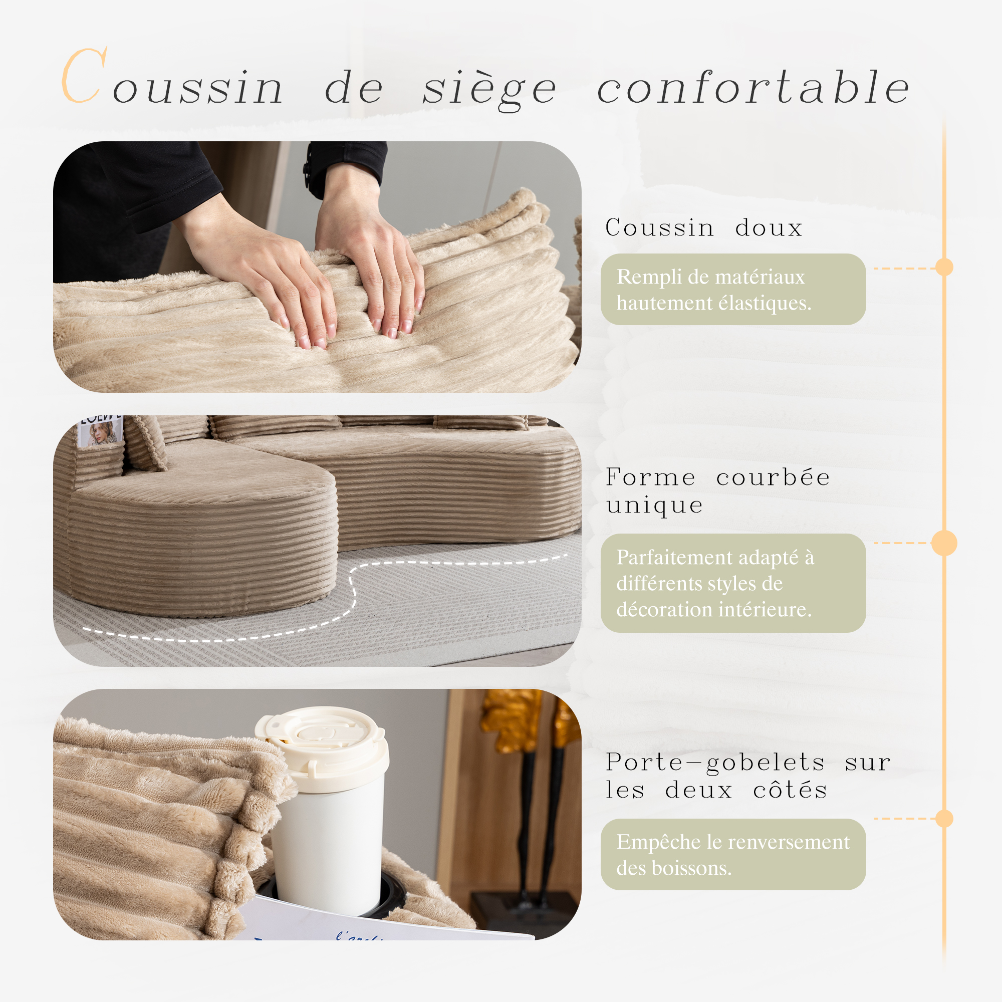 Détail du canapé