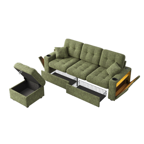Pouf avec coffre de rangement