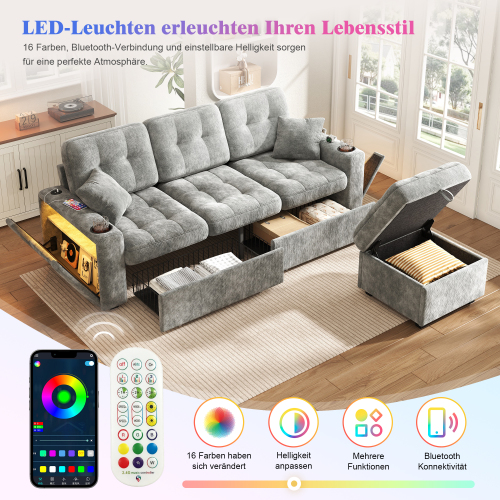 Porte-gobelets et LED