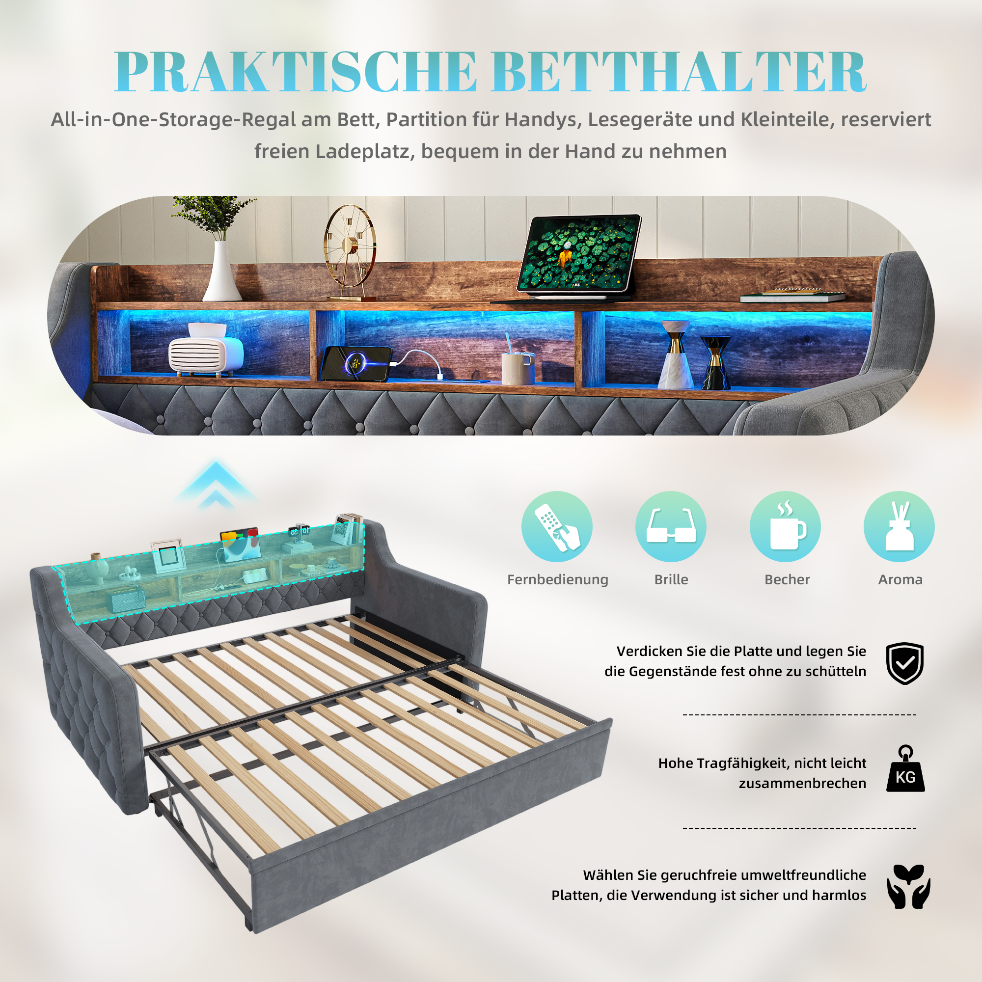 Détail du lit banquette