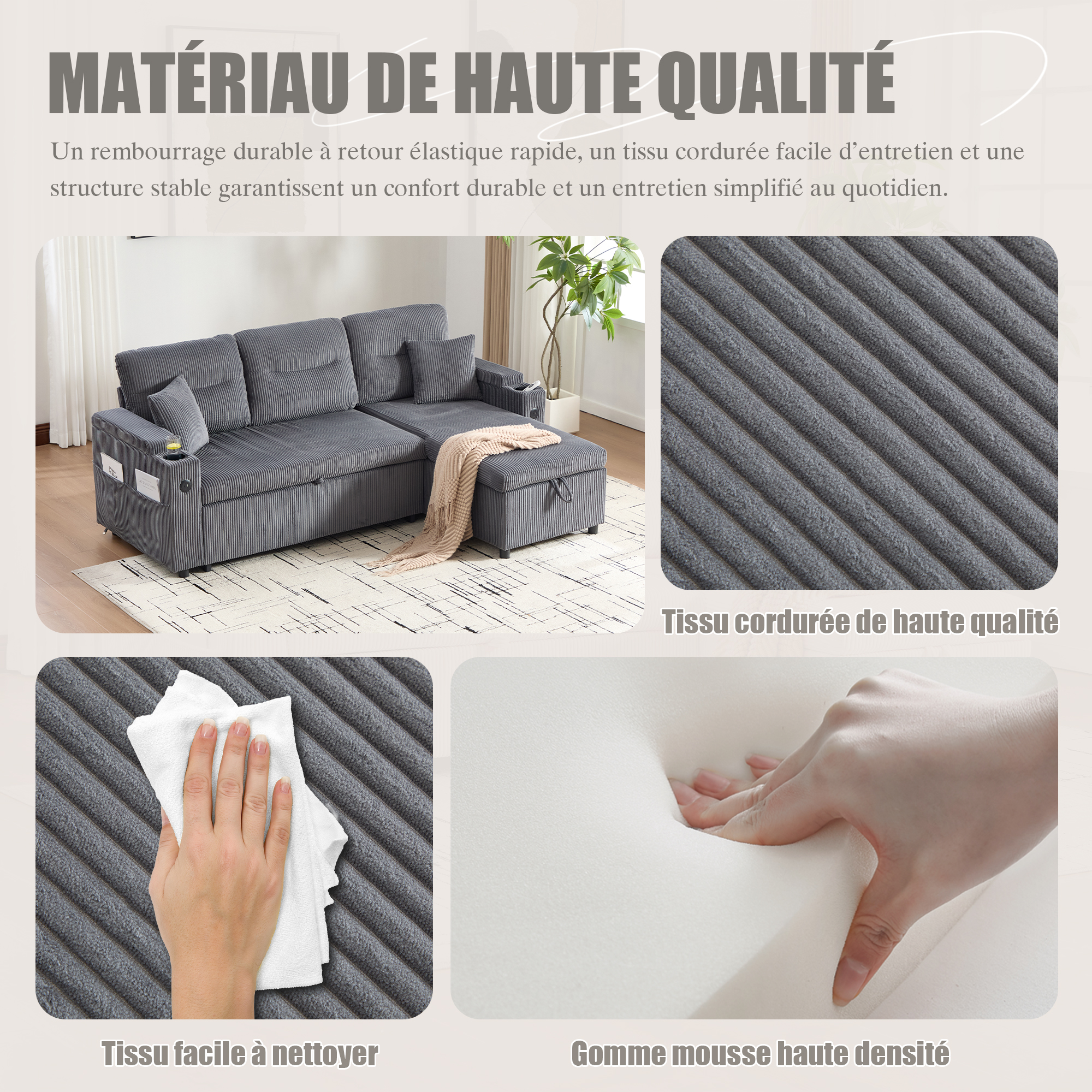 Détail du canapé