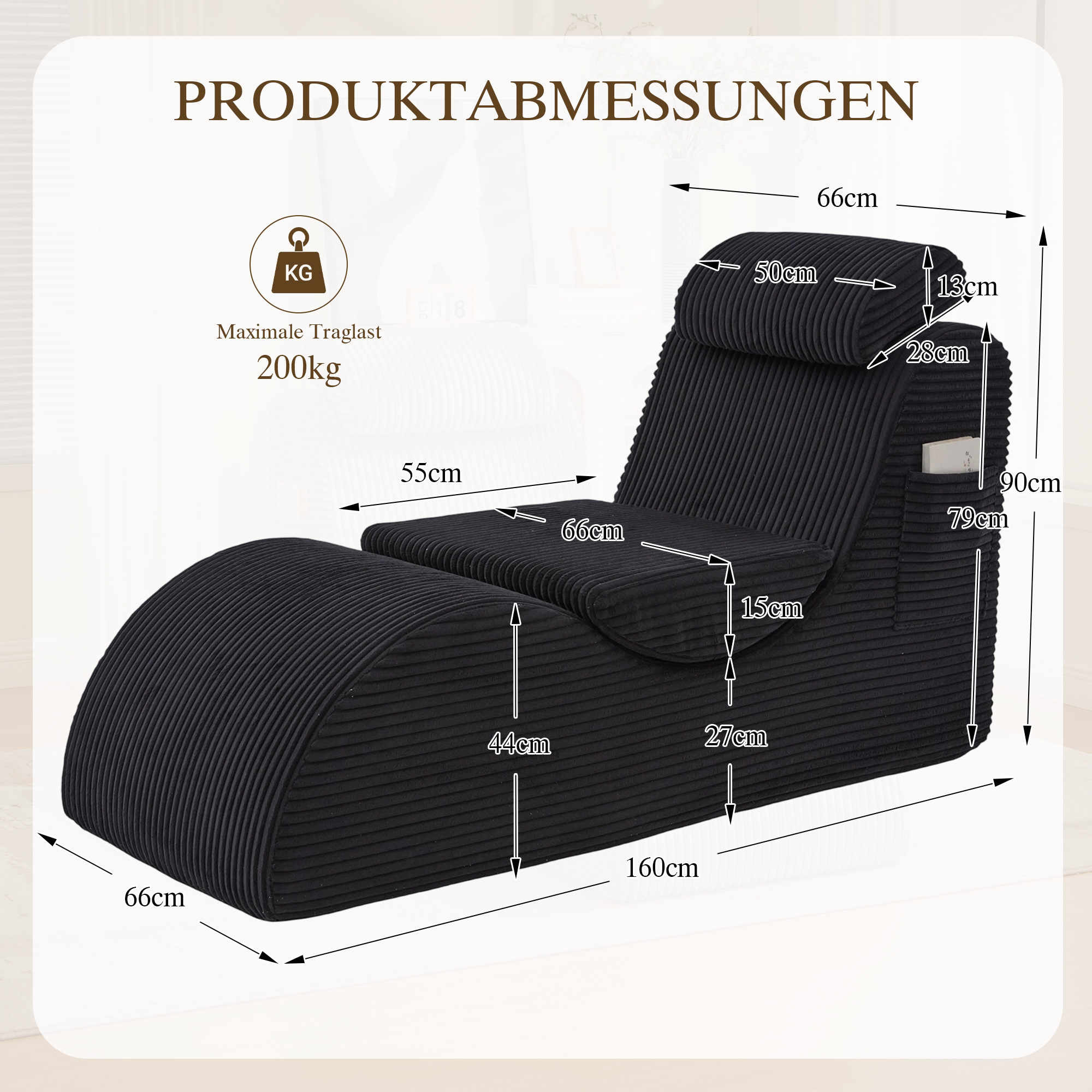 Moderner Freizeit-Sessel mit einzigartigem Design,