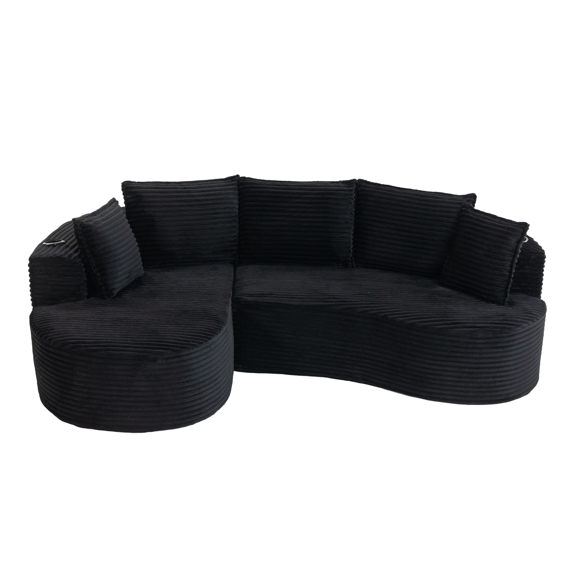 Canapé-fauteuil design arche en velours avec mouss - image 16