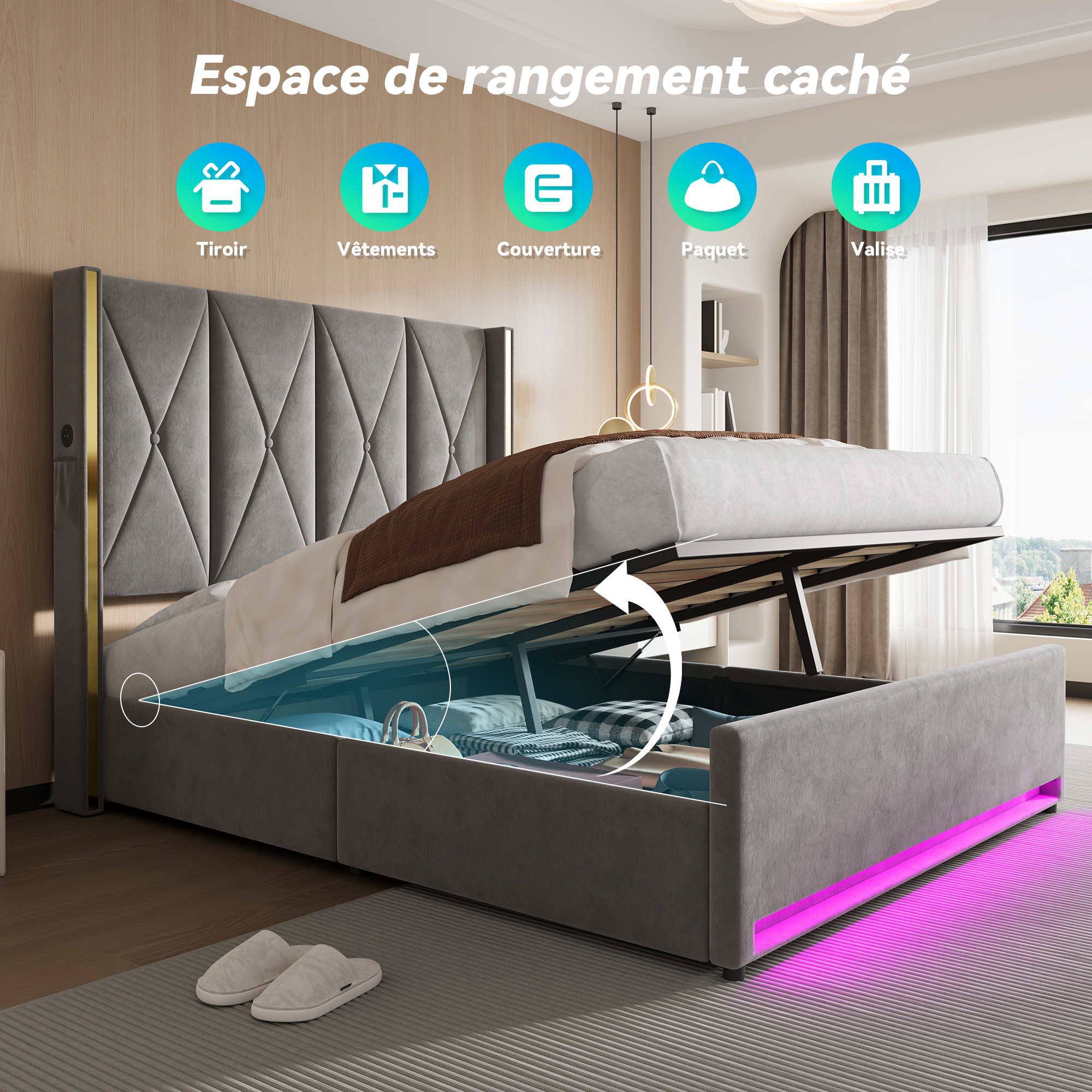 Détail du tête de lit