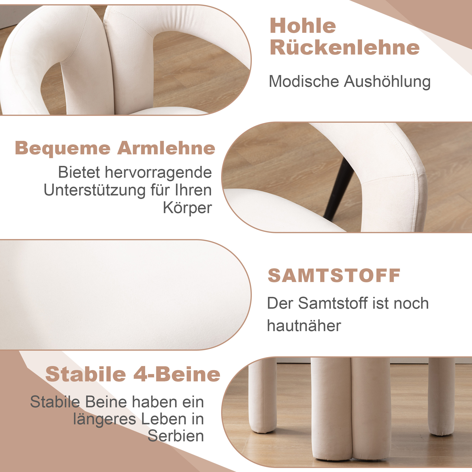 Détail du chaise de salle à manger