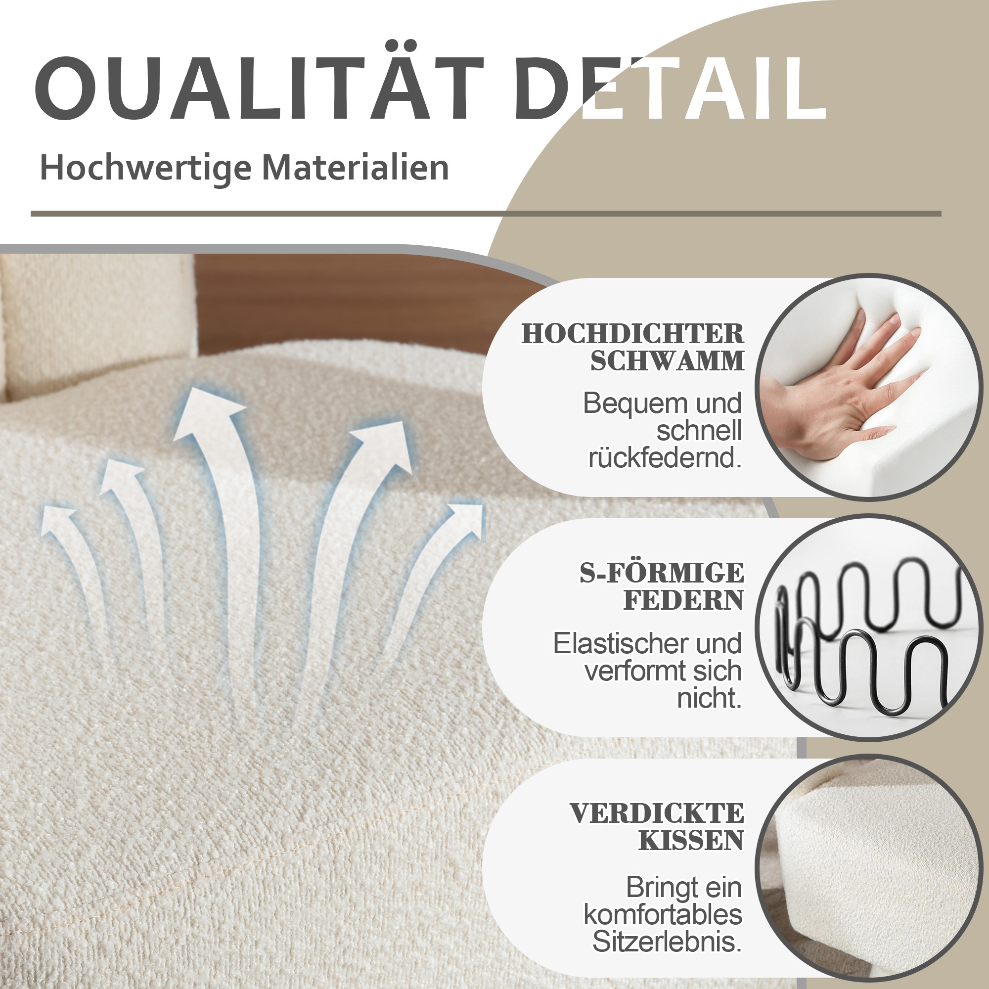 Détail du fauteuil d'appoint