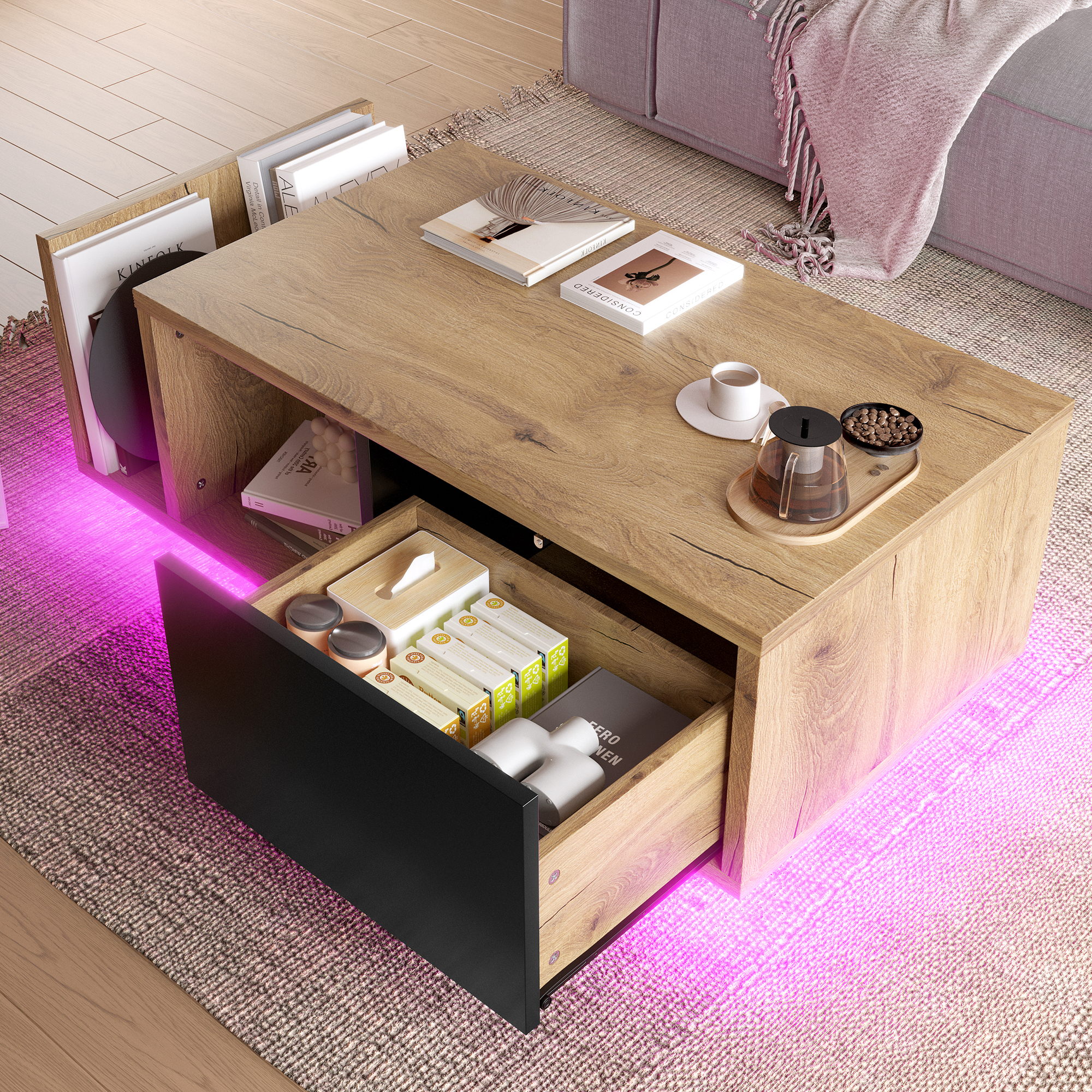 Multifunktionales Retro-Sideboard als Roomdivider 