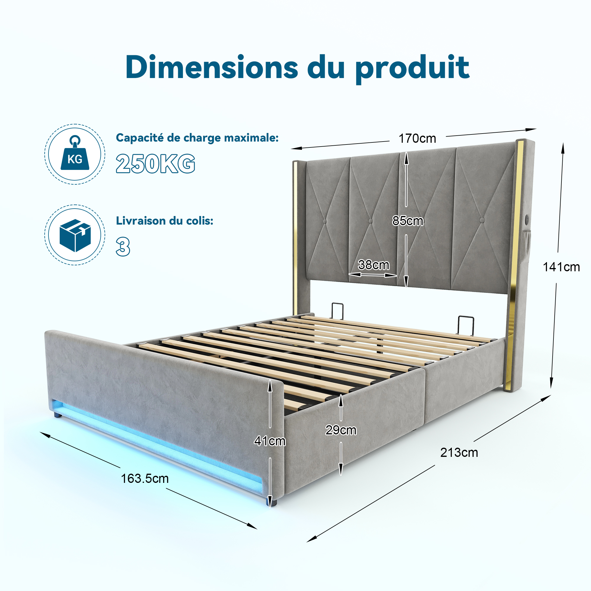 Détail du tête de lit