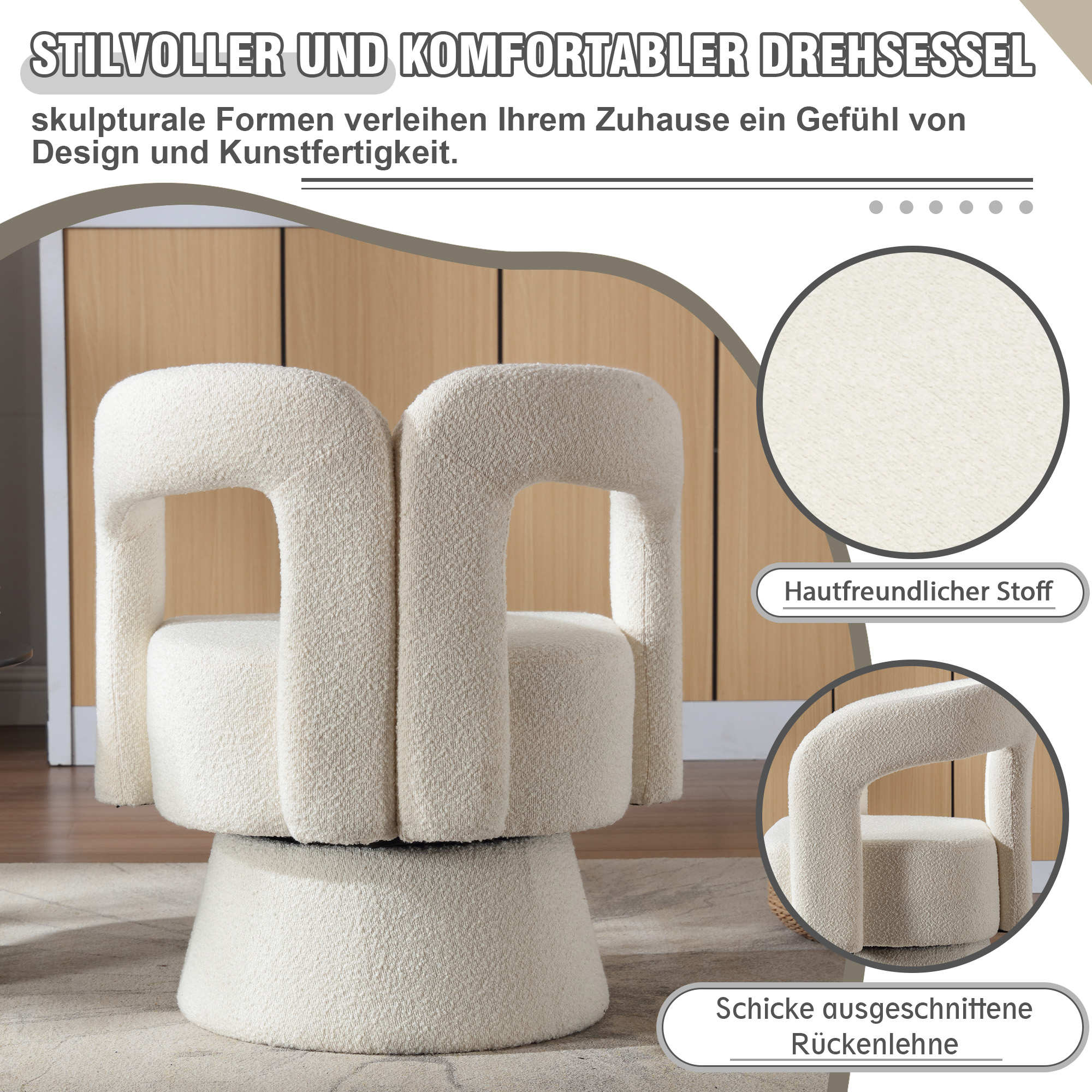 Détail du fauteuil d'appoint