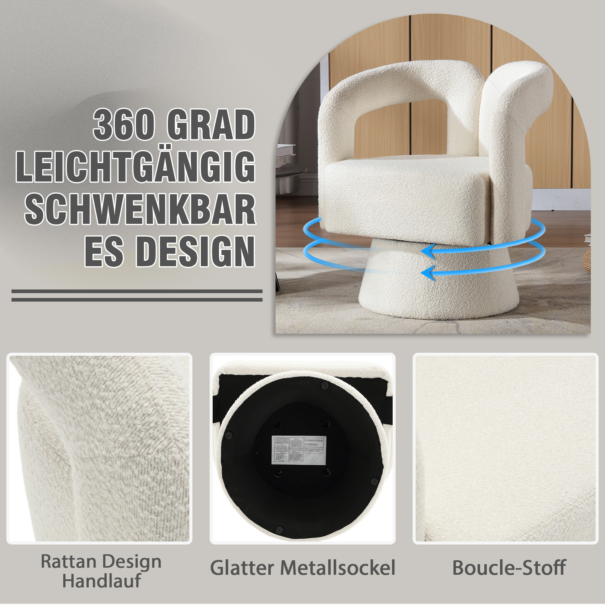 Détail du fauteuil d'appoint