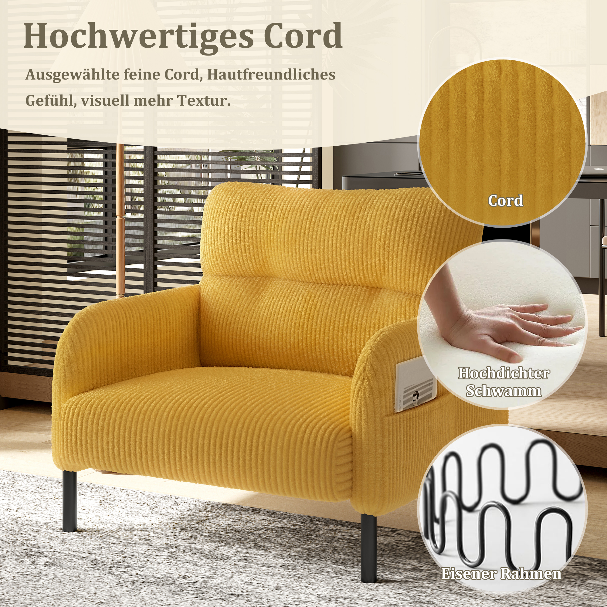 Présentation du fauteuil d'appoint