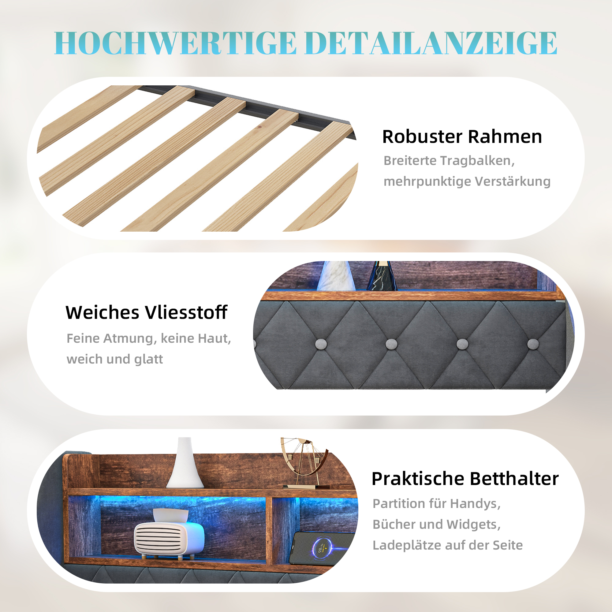 Détail du lit banquette