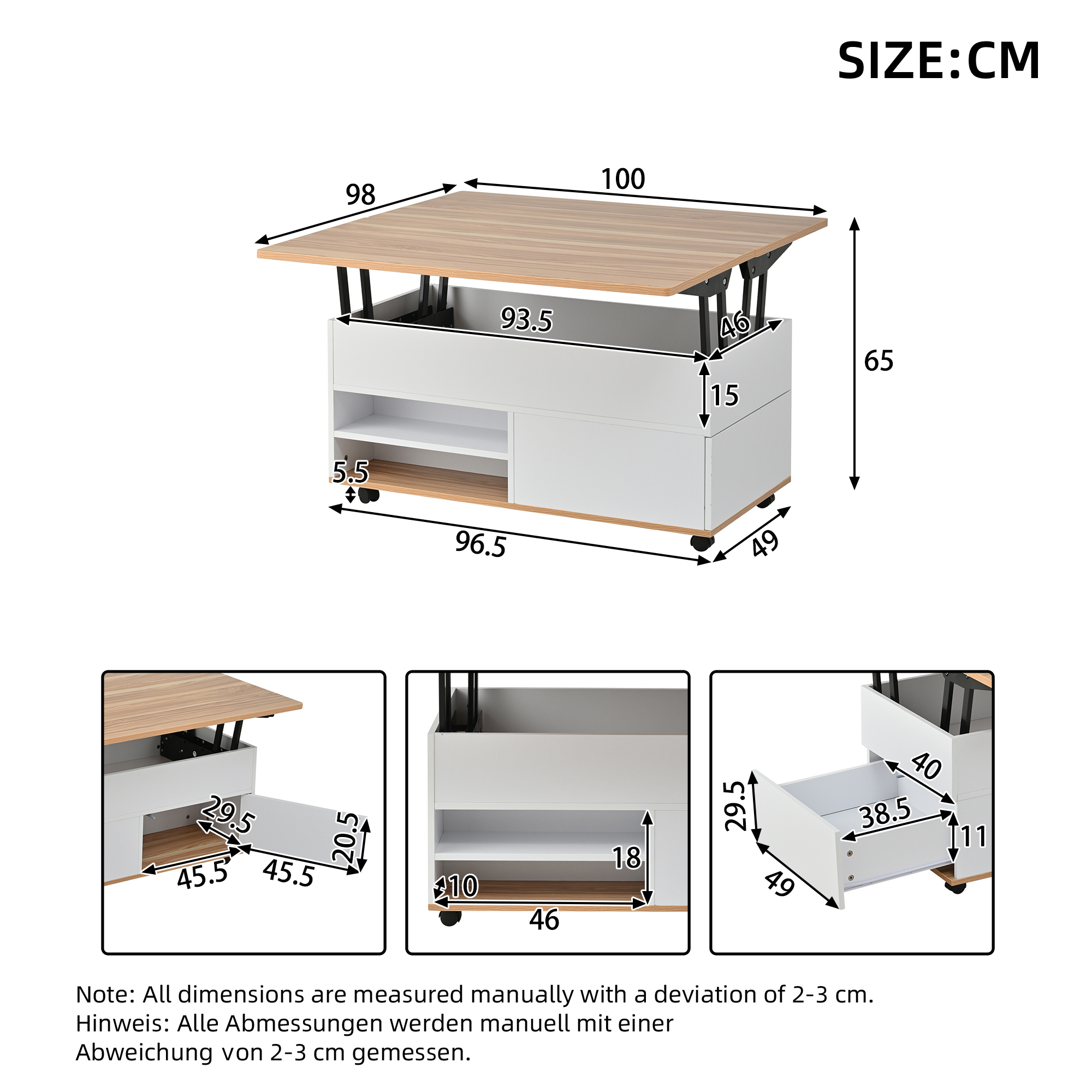 Dimensions du table basse