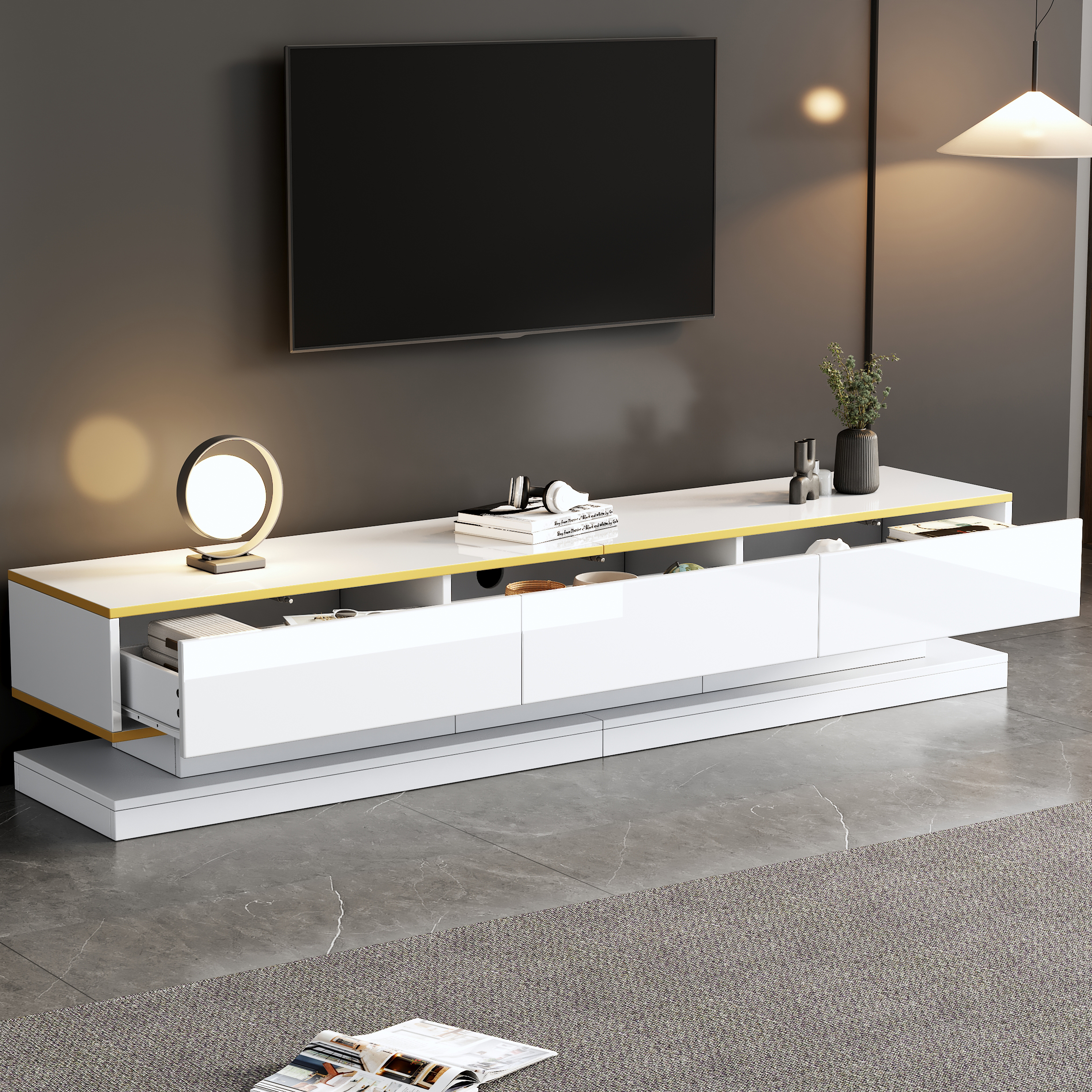 200*40*40cm Fernsehschrank, Lowboard  mit 3 Schubl