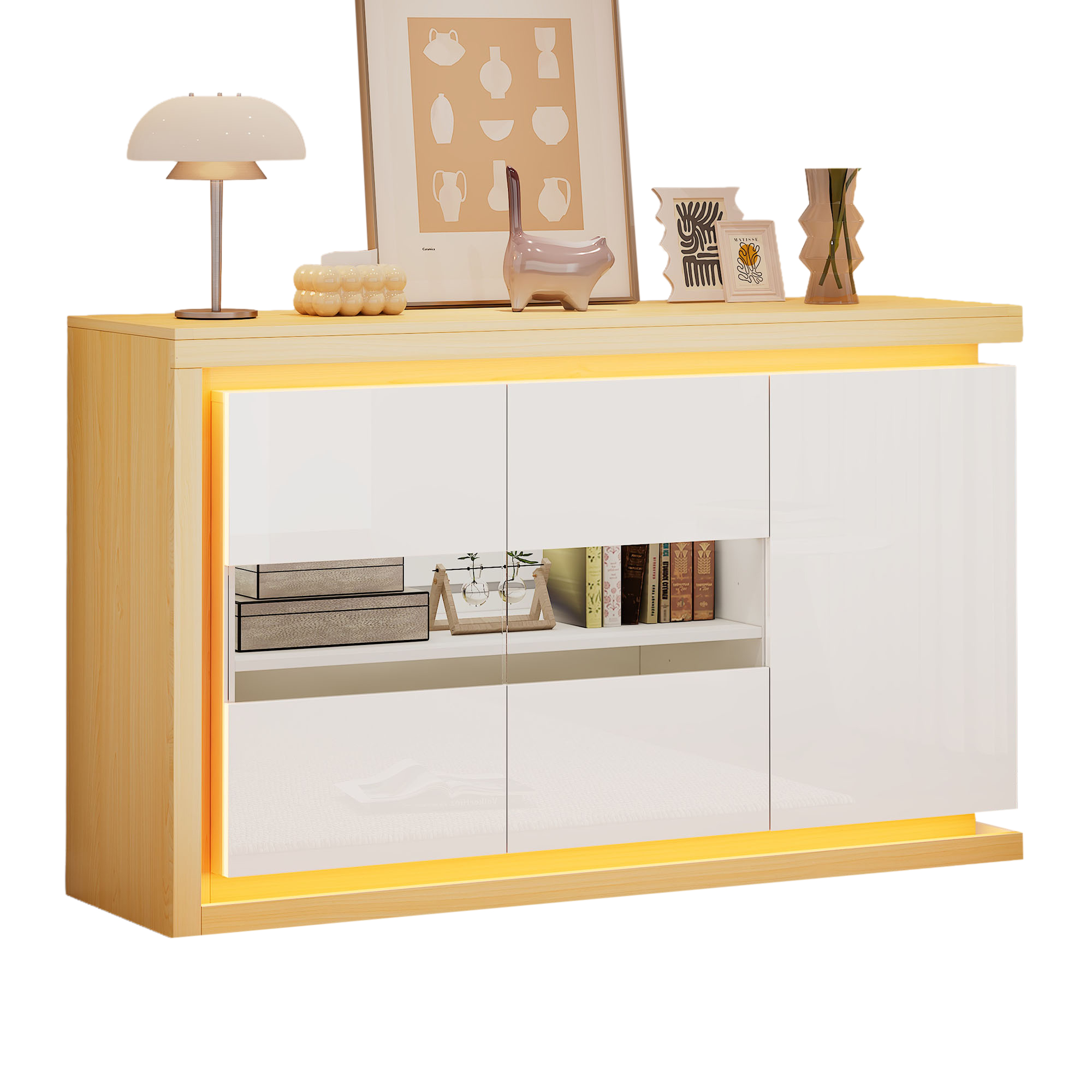 Design blanc haute brillance élégant