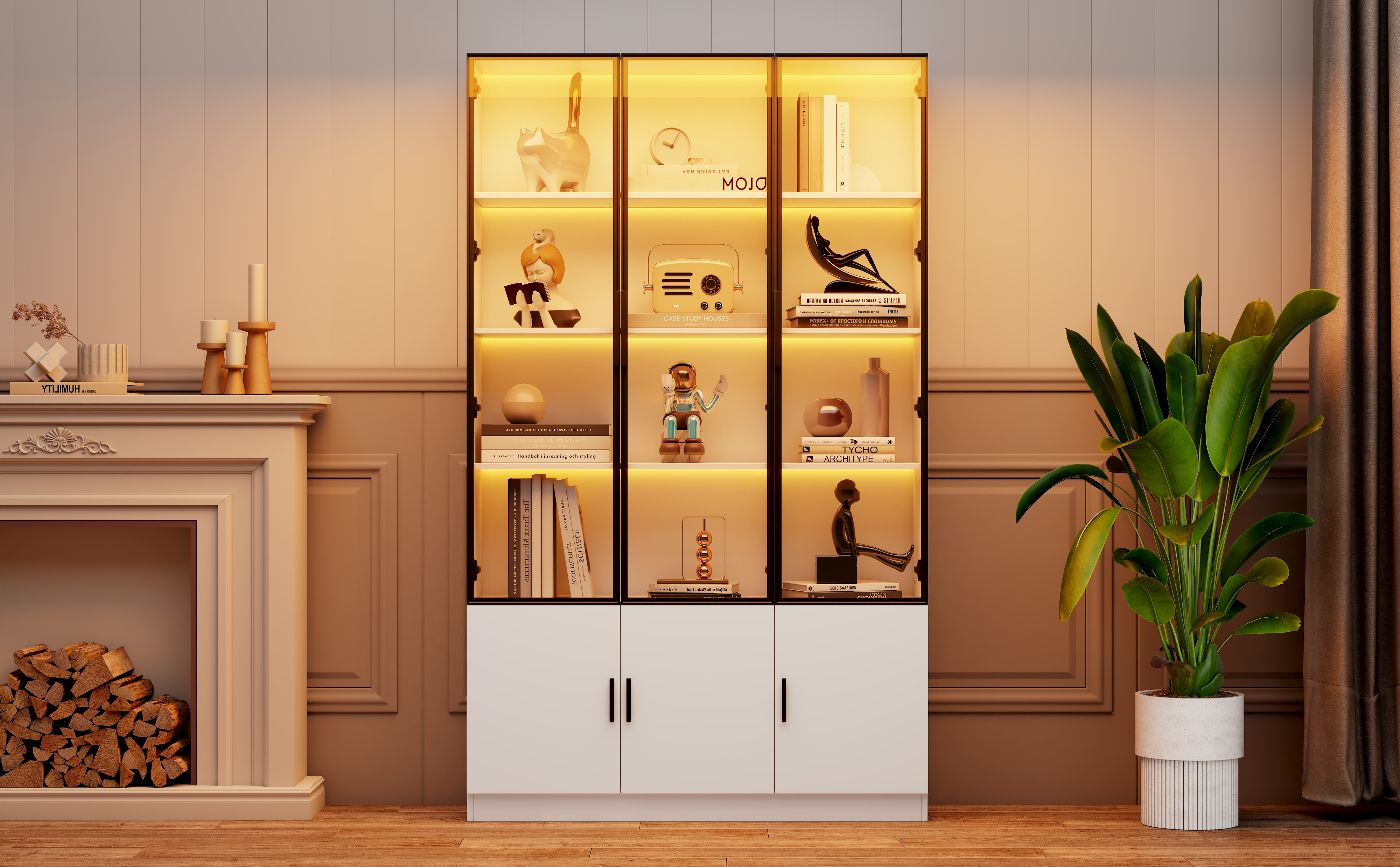 Détail du vitrine