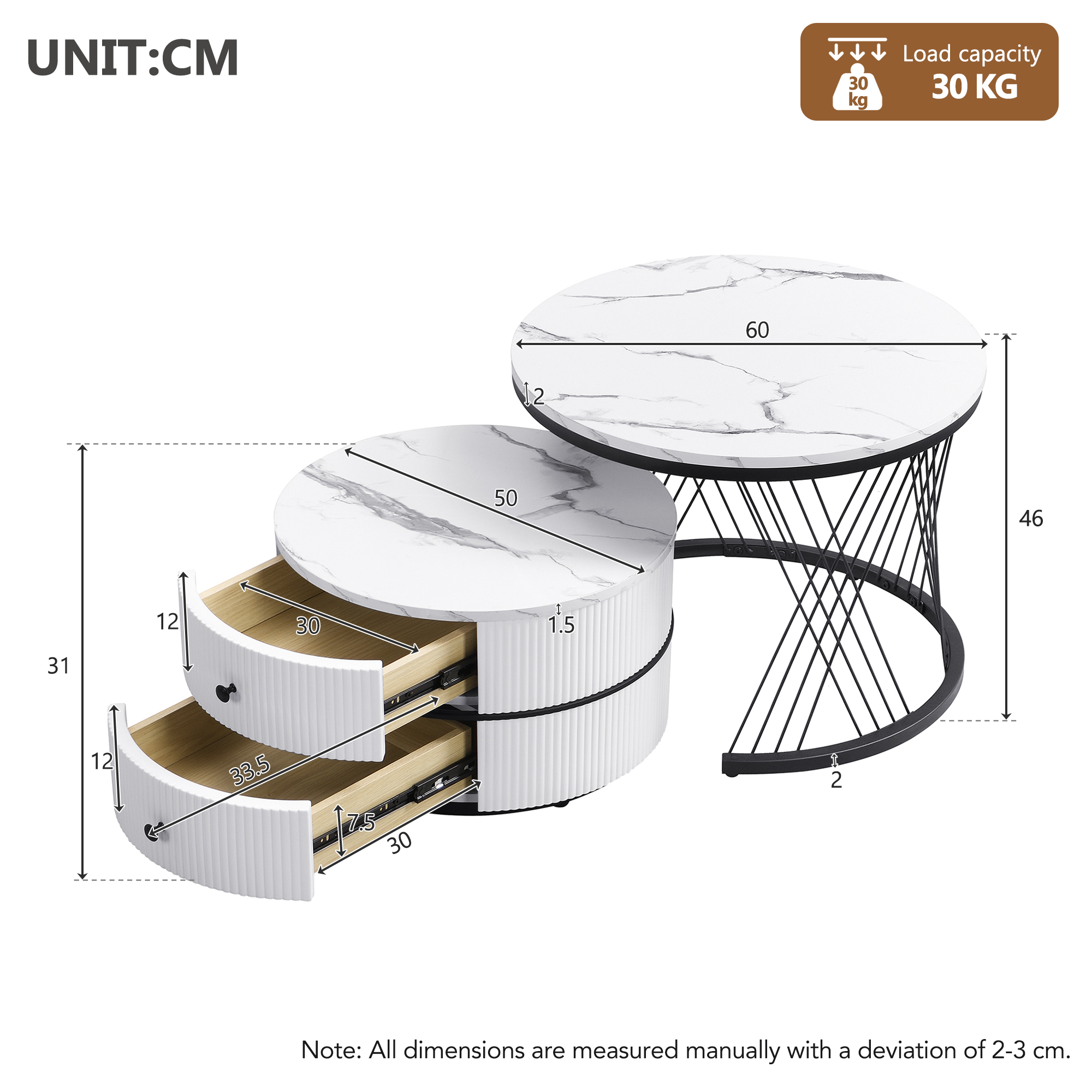 Dimensions du table basse