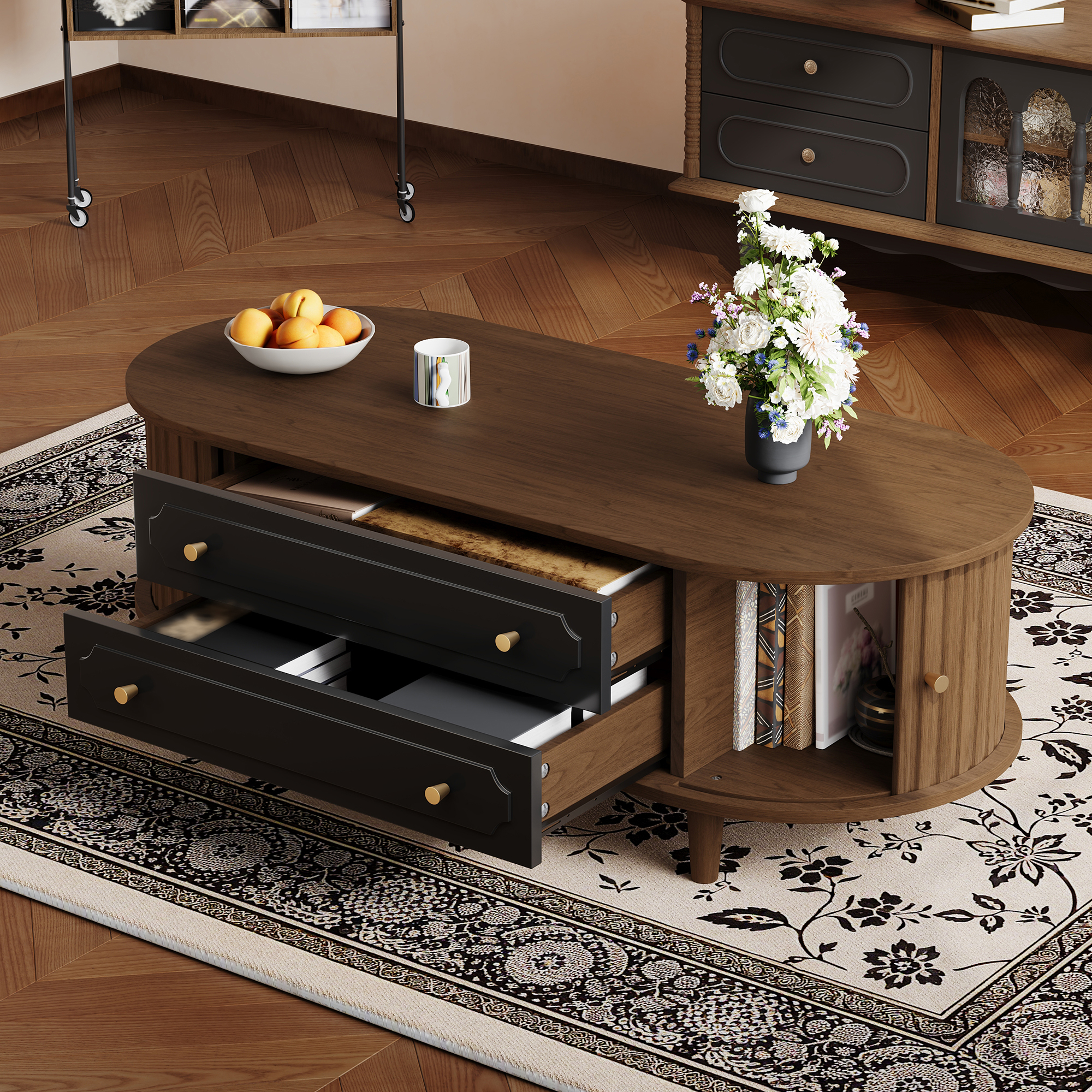 100 x 50 x 36 cm,Wohnzimmer-Couchtisch,,Walnusshol