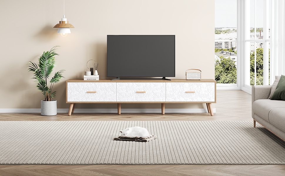 Détail du meuble TV