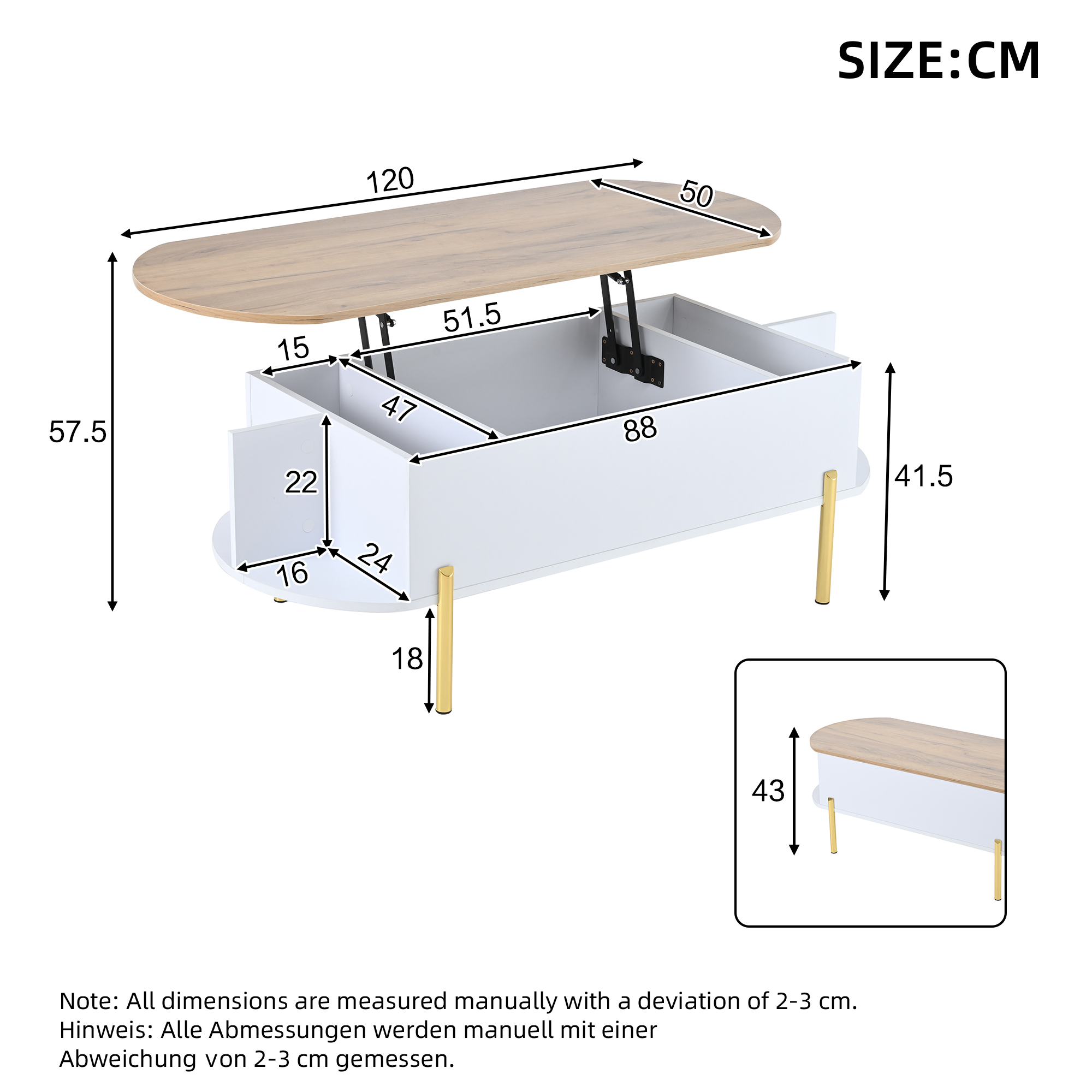 Dimensions du table basse