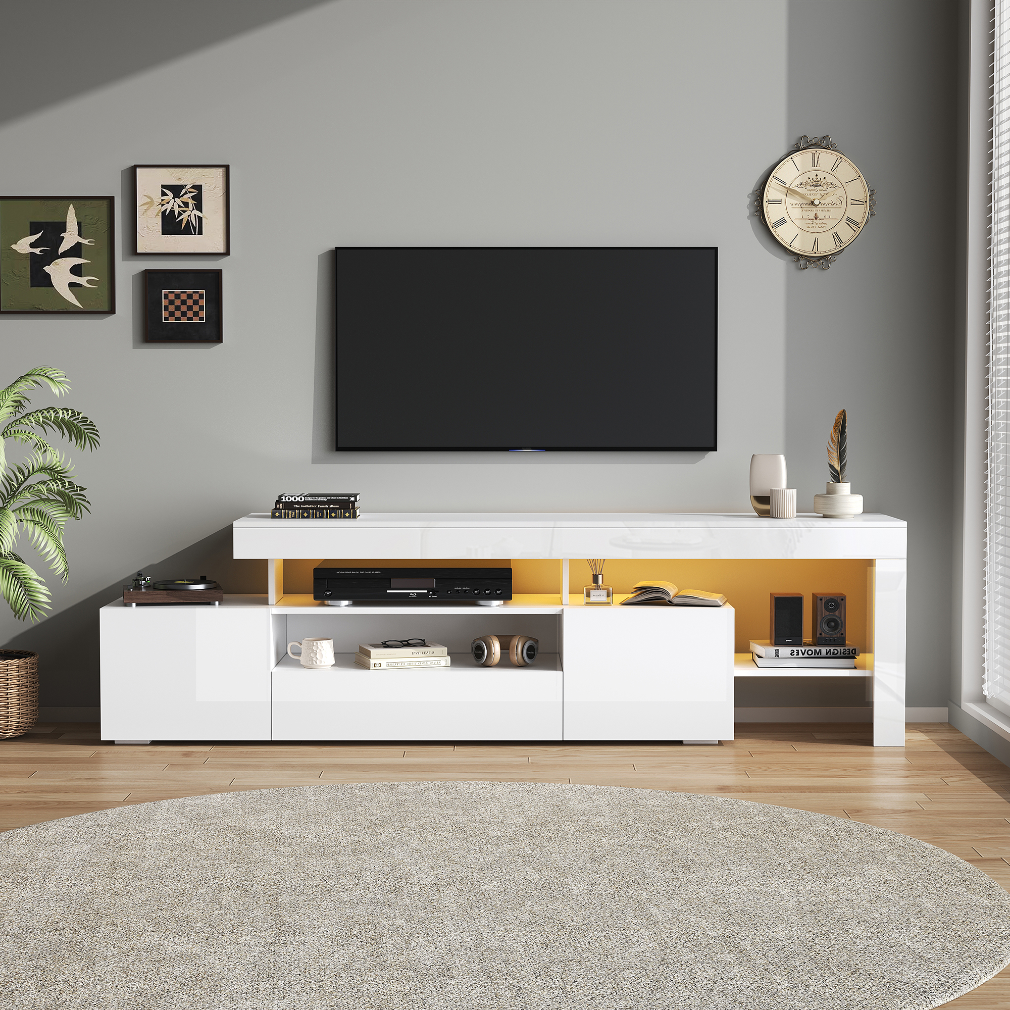 192*37*53cm TV schrank mit 3 schränke ,TV stand un