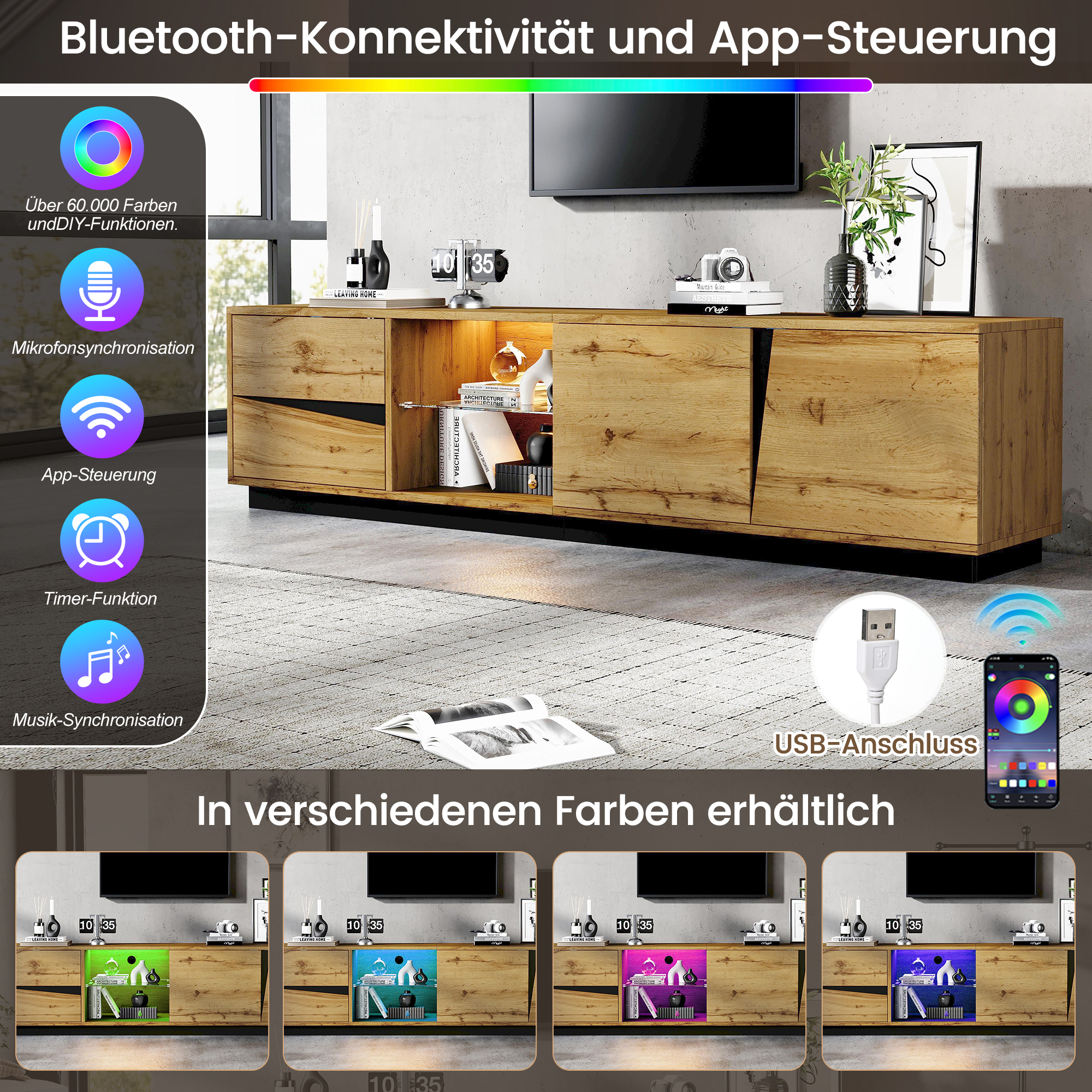 Fonction LED meuble TV