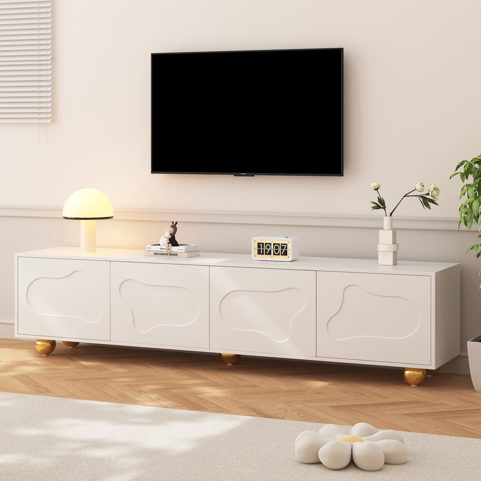 180*40*45cm Fernsehschrank,Niedlicher Cartoon-Fern