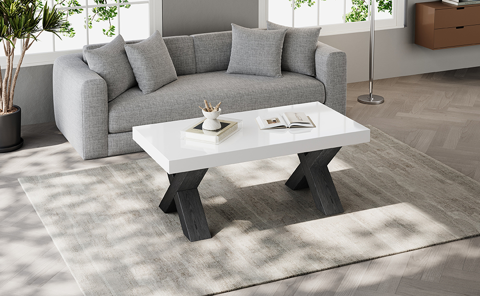 Design géométrique X noir et blanc